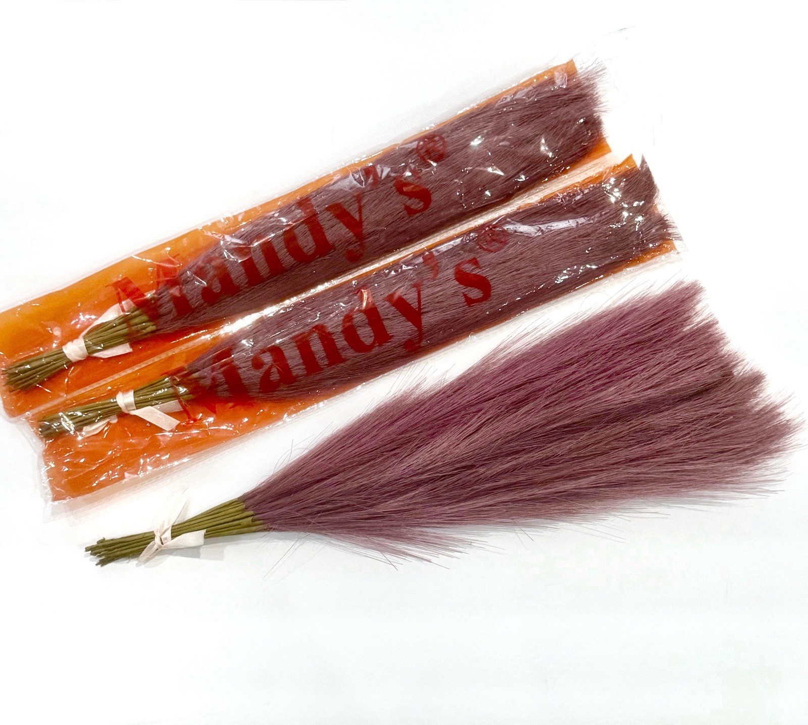 Silk Faux Pampas Grass Mauve Fluffy Vase Filler Home Decor 60 Pcs