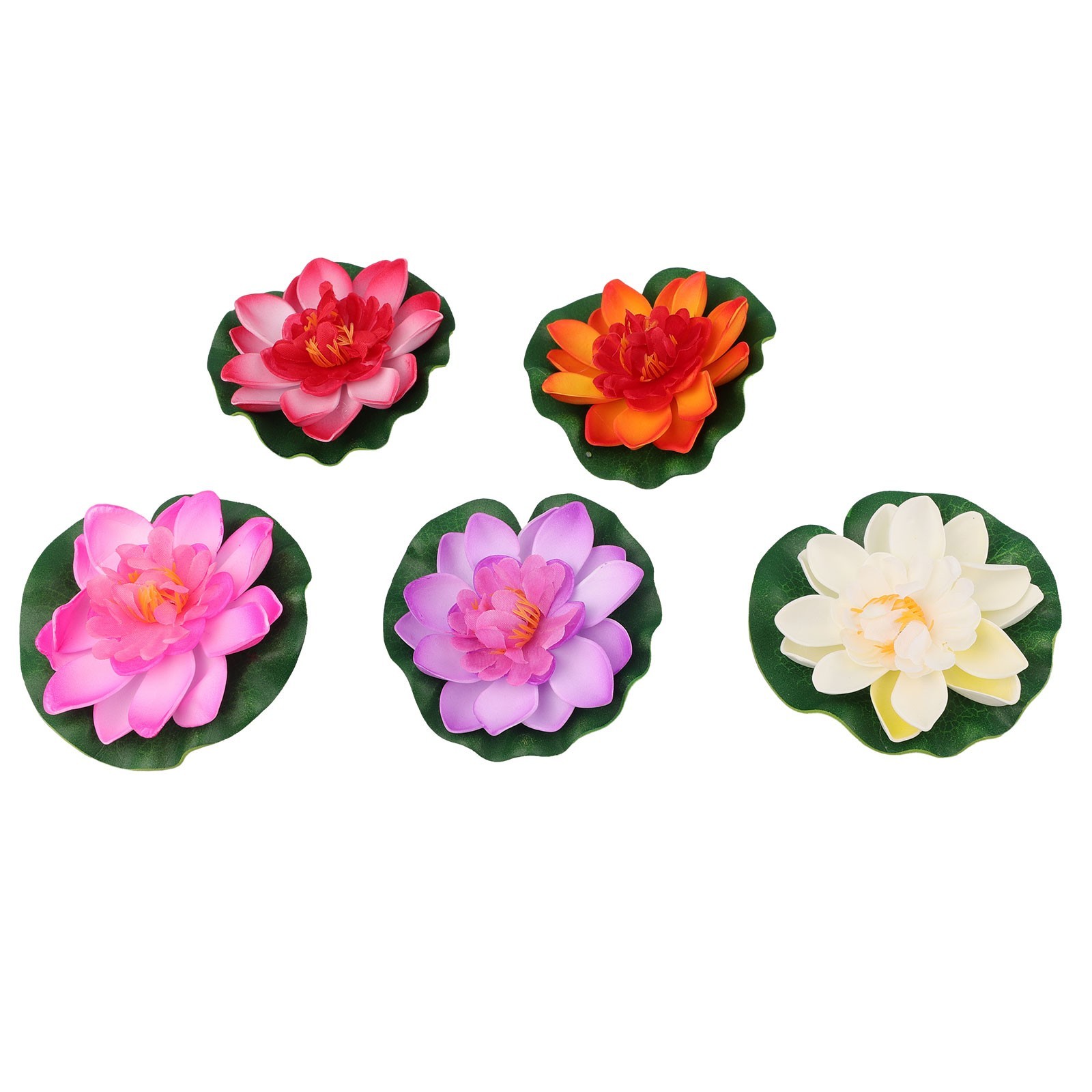 Fashion Hot Flower Pond Set 5pcs Aquarium Water Artificial Decor Lotus