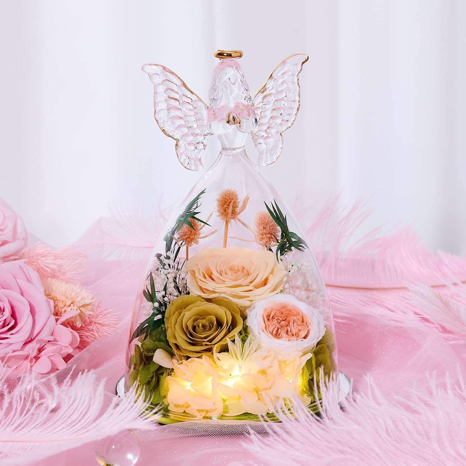 Forever Rose Gift for Women Angel Figurine