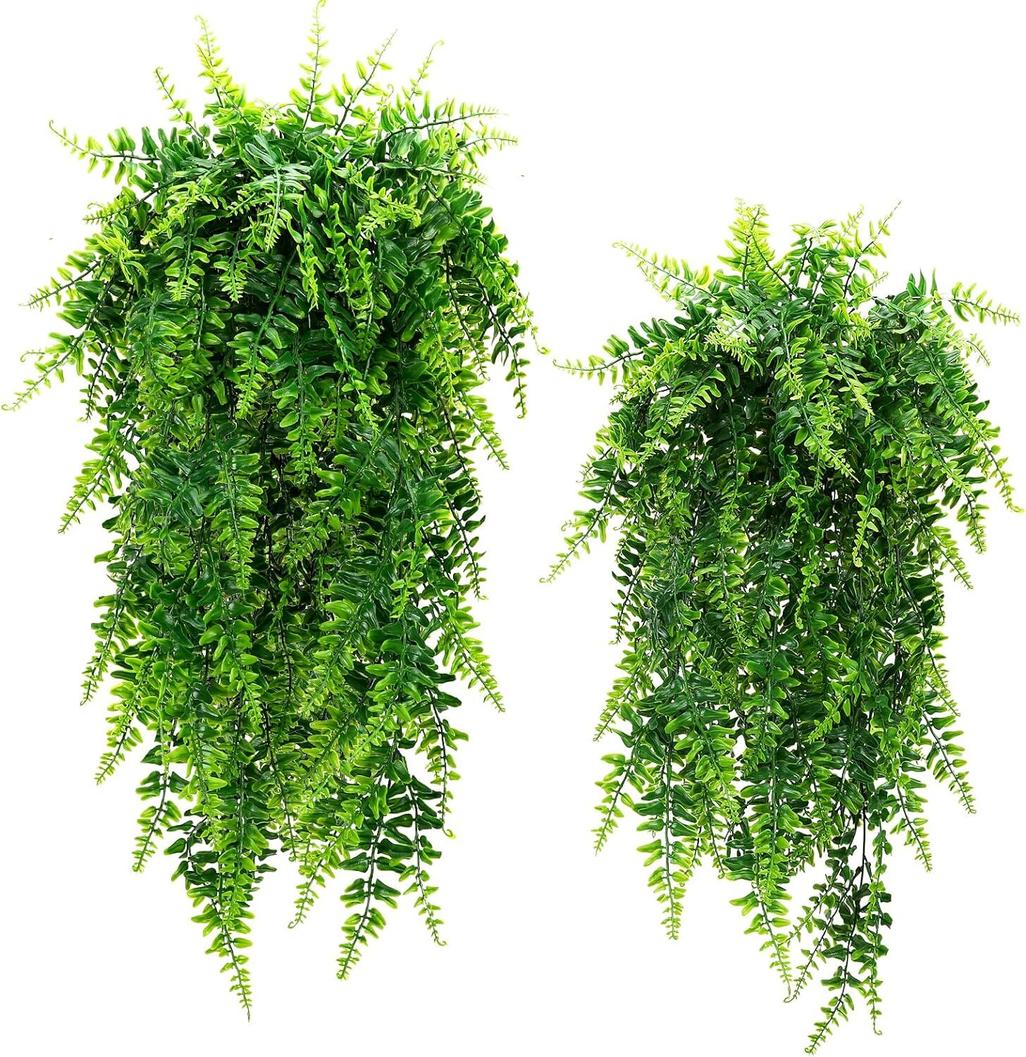 Fake Fern Artificial Ferns Faux Hanging Greenery Plant Vine Outdoor UV