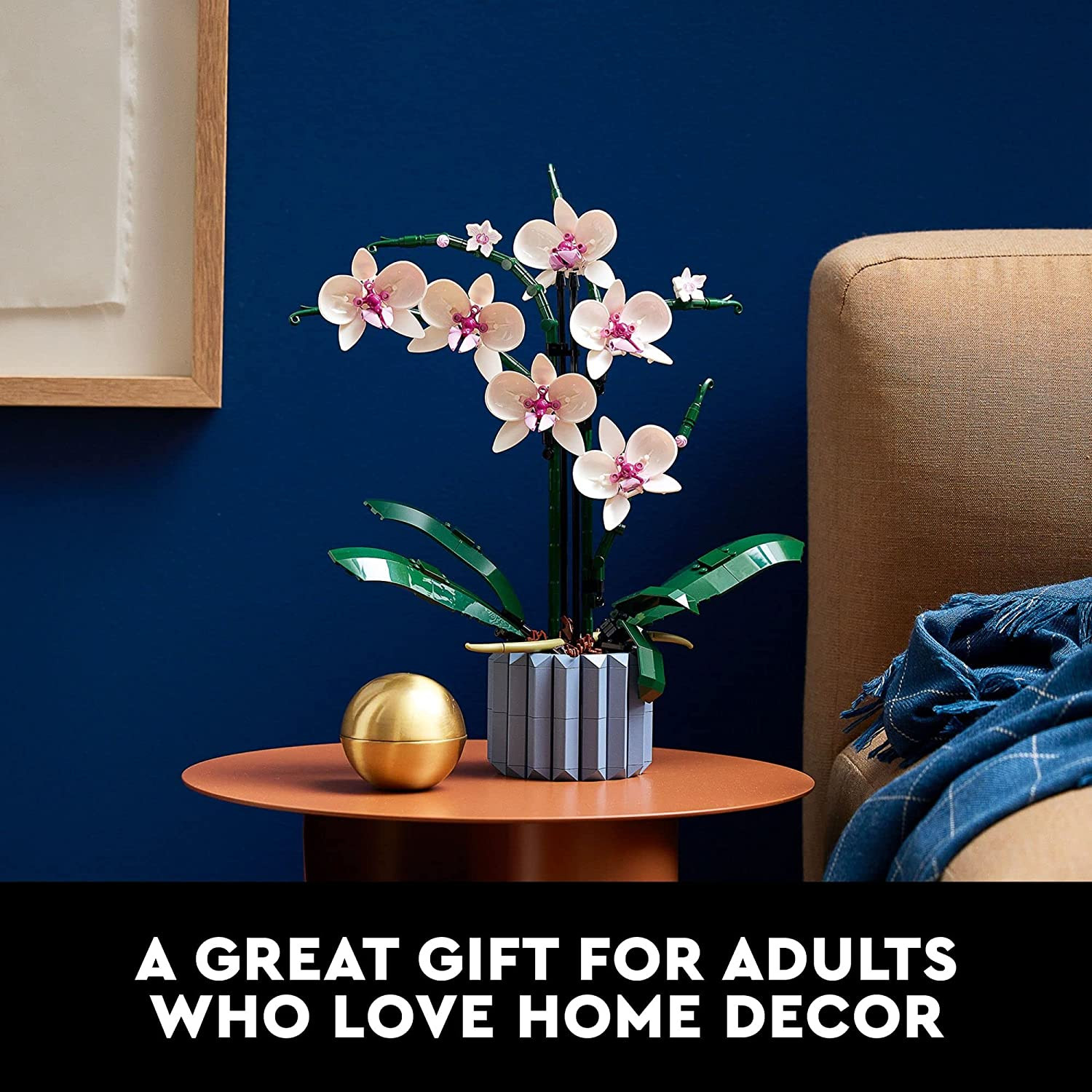 Botanicals Orchid – Artificial, Fake Indoor Flowers Building Set for Home