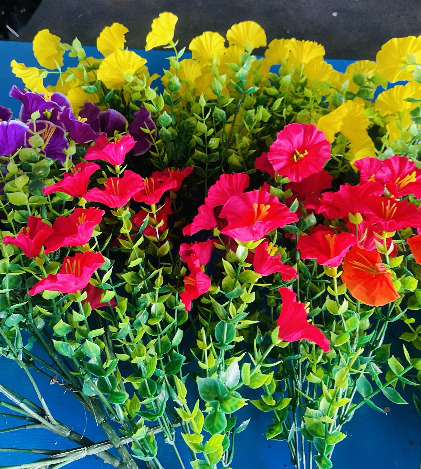 Vibrant Faux Floral Bundle – 14 Pieces Total! 🌸🌼paid $75 for all 5 bunches.