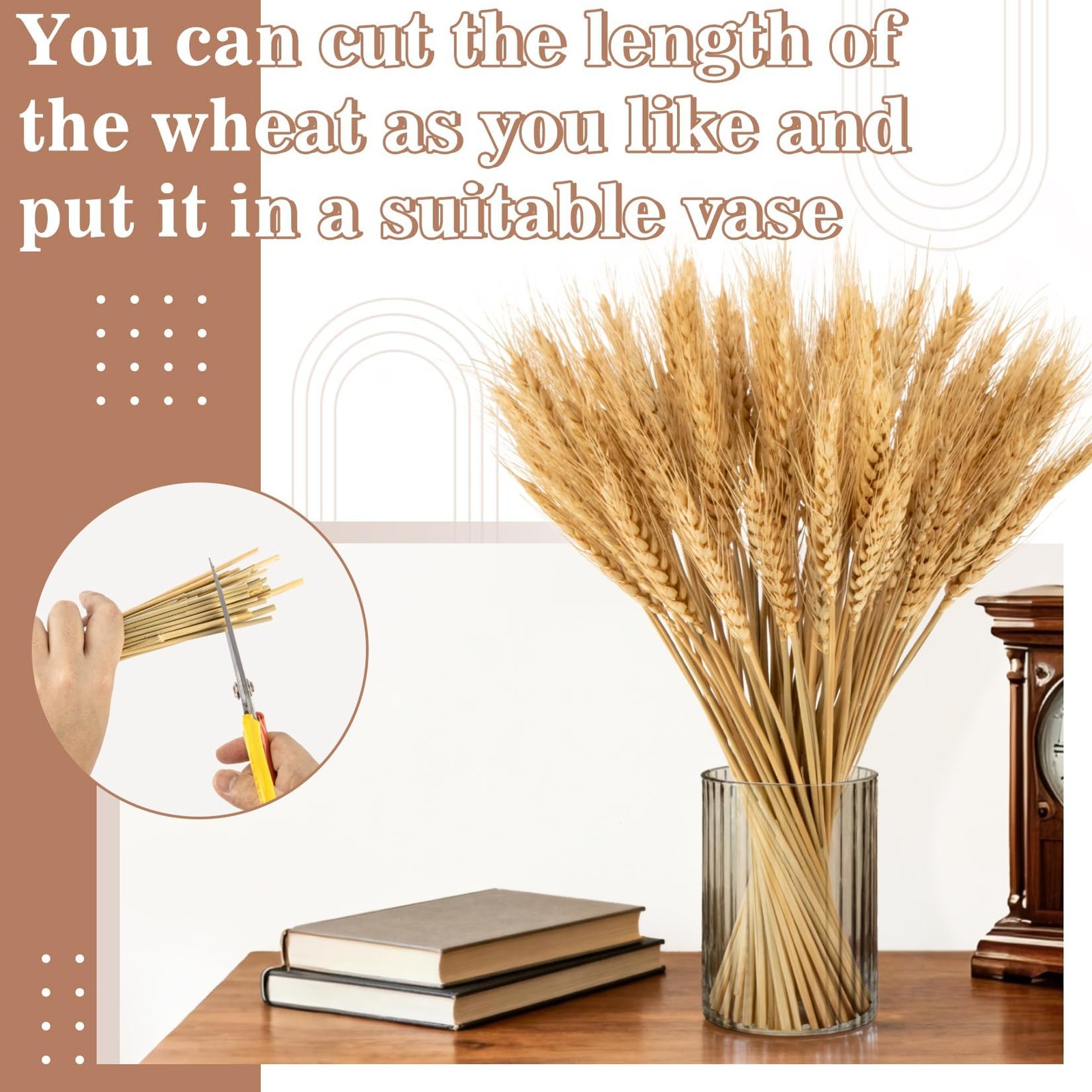 100 Stems Dried Wheat Stalks for Decor – Sheaves Grass Natural Bunch Flowers …