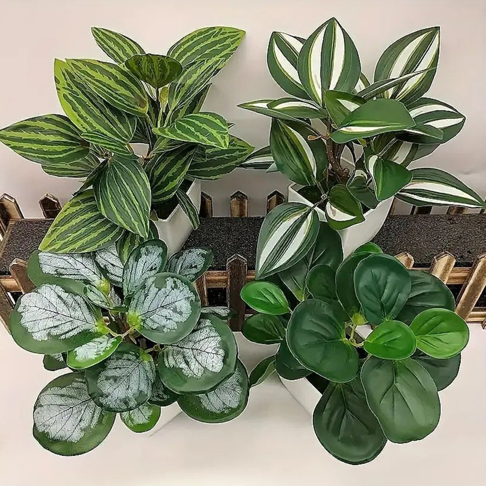 Artificial Potted Plants for Indoor Use Set of 4 for Living Room and Bedroom