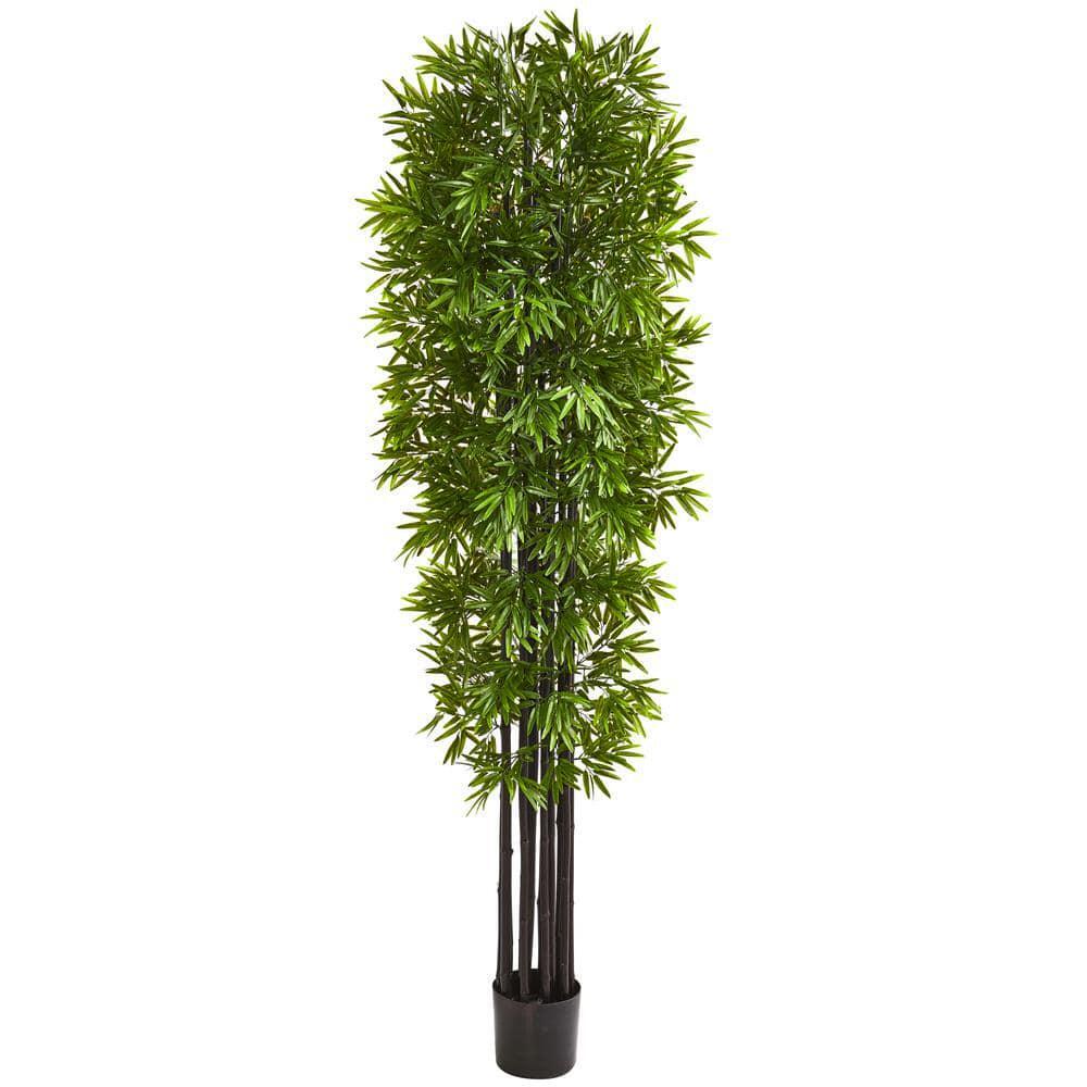 7′ Artificial Bamboo Tree w/ Black Trunks Home Decor UV Resistant Indoor Outdoor