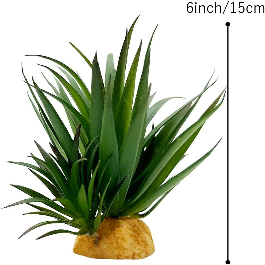 Agave Artificial Succulent Reptile Plant Terrarium Decor Set