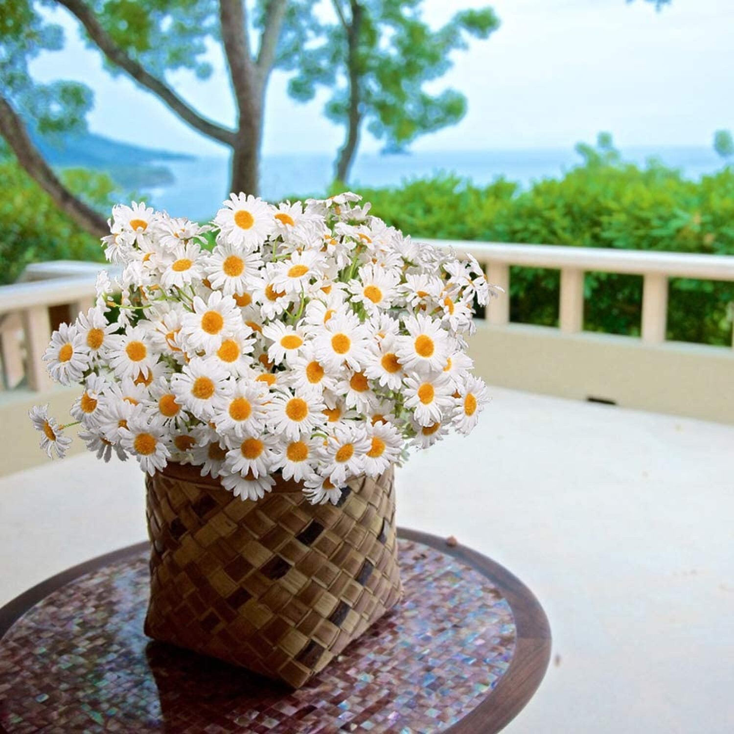 AmyHomie Artificial Flowers, Silk Daisy, Artificial Gerber Daisy for Home Dec…