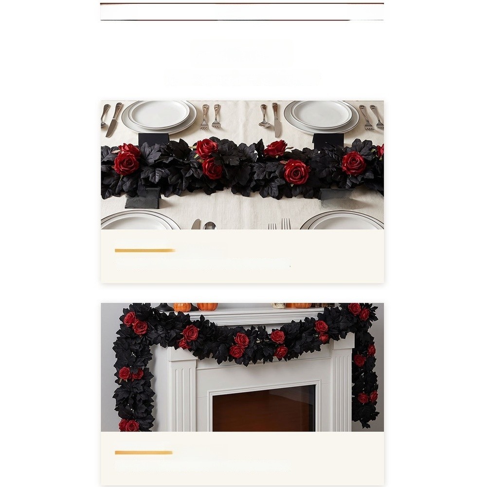 Maple Leaf Vine Floral Garland for Halloween For Party Home Decoration