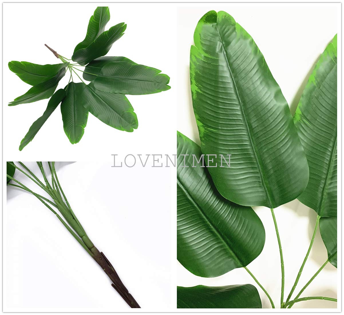 32 Inch Artificial Banana Tree Tropical Fake Palm Plant Large Greenery Indoor Ou