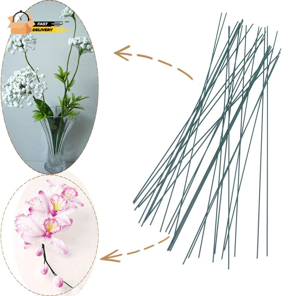 200 Pcs Floral Stem Wire,22 Gauge 16 Inch Floral Stems for Flower Arrangements