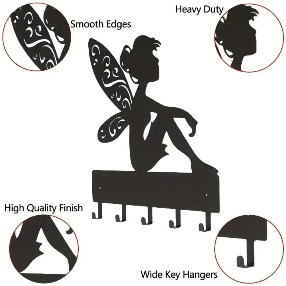 Metal Elf Wall Key Hangers – Multi-Purpose Coat Bag Hook Iron Home Organizer