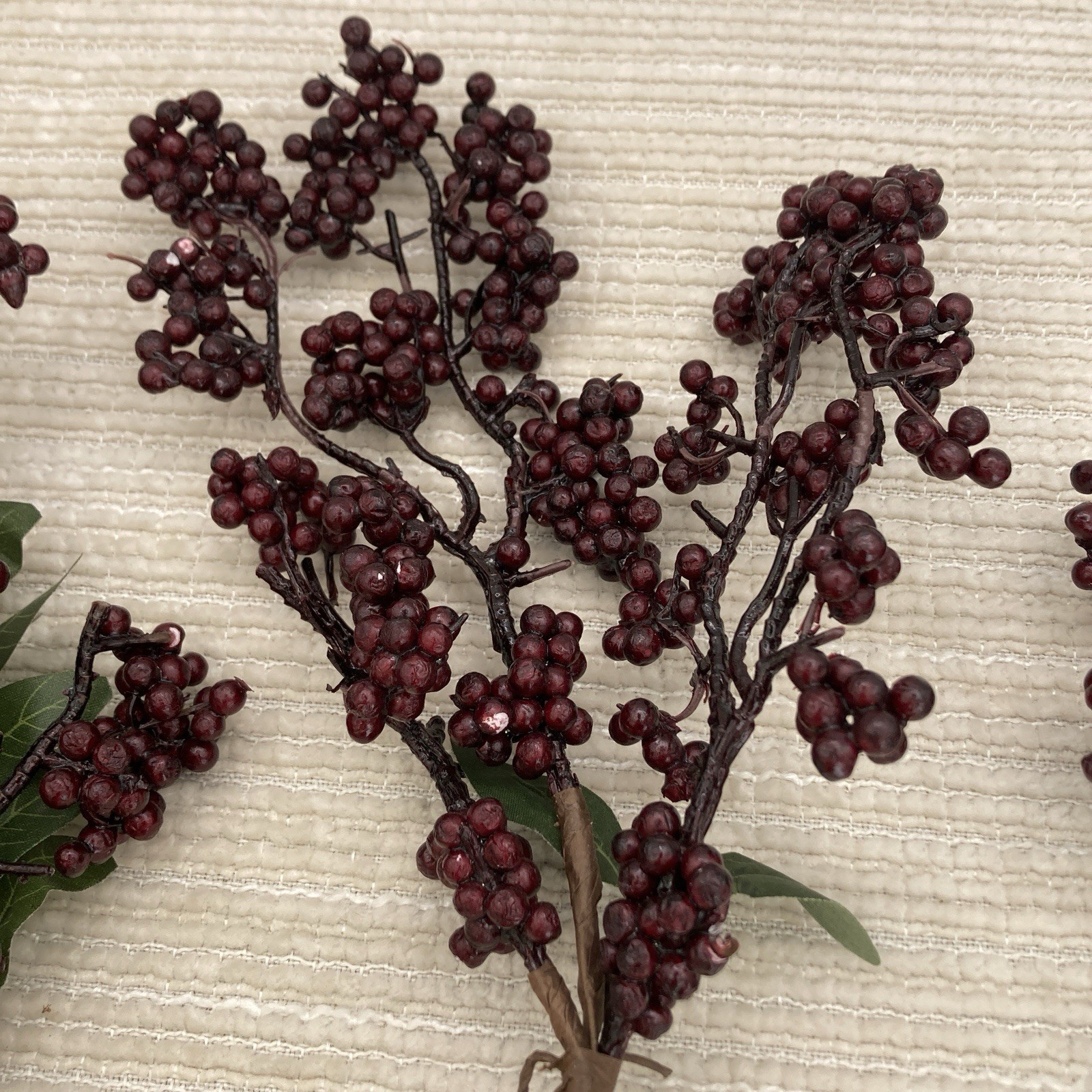 3 Artificial Faux Berries Stems For Crafts Floral Decor DIY Arrangements
