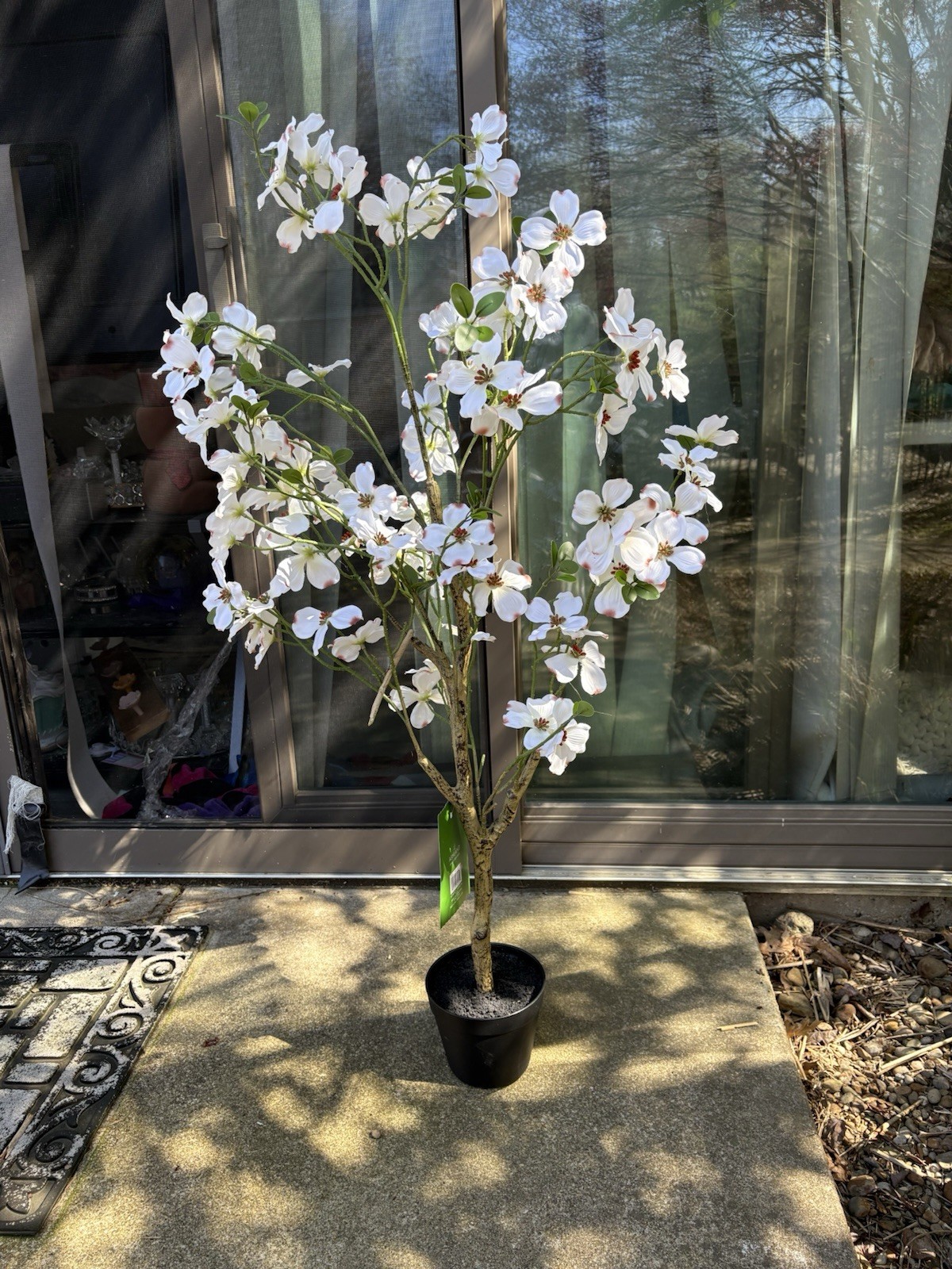 Ashland Artificial 4 Ft. Dogwood Silk Tree Potted