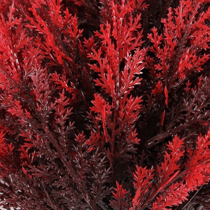 Red Lavender Artificial Ground Stake Flowers no pot 45 cm 17.72 inch