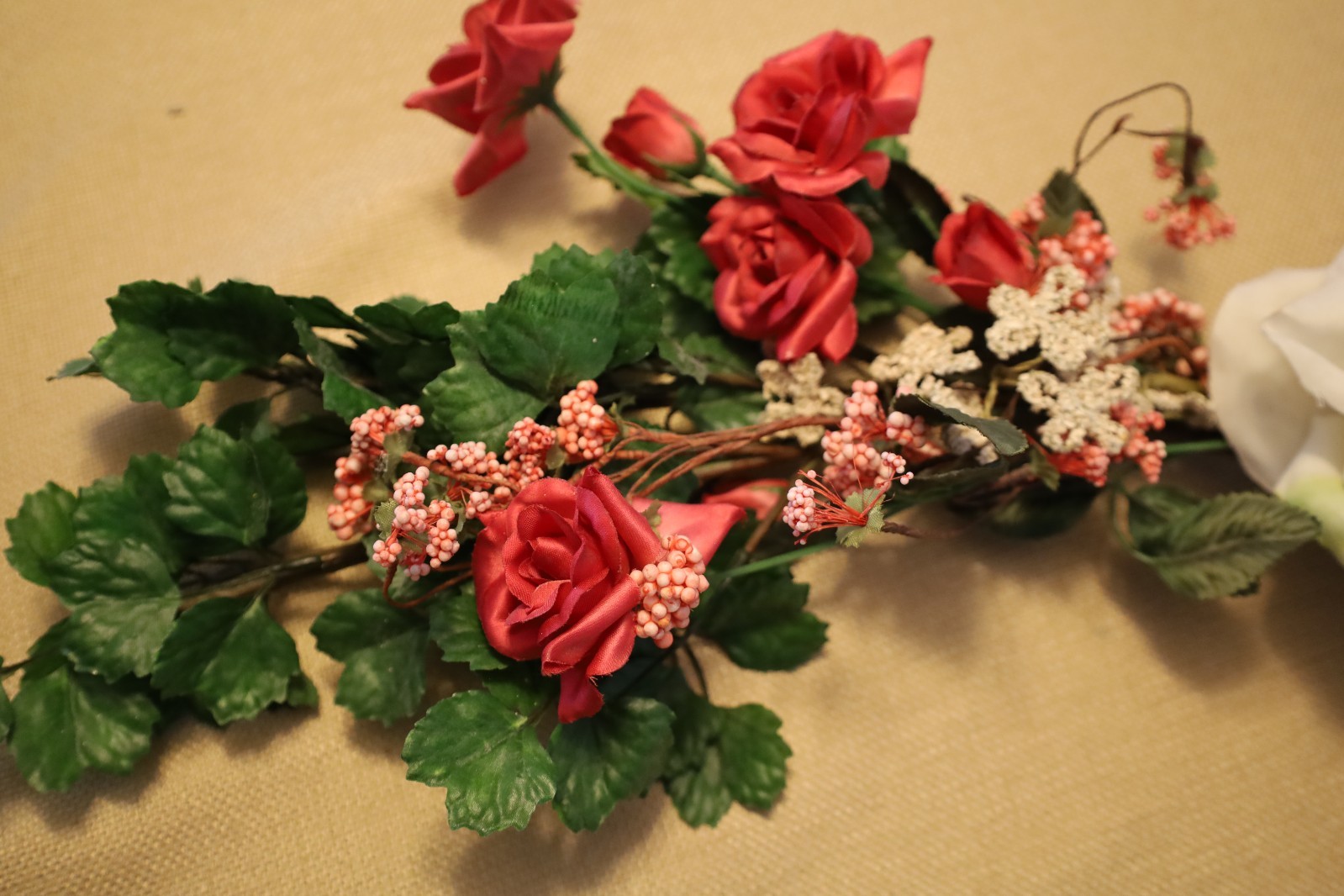 Spring Faux Silk Floral Door or Wall Swag