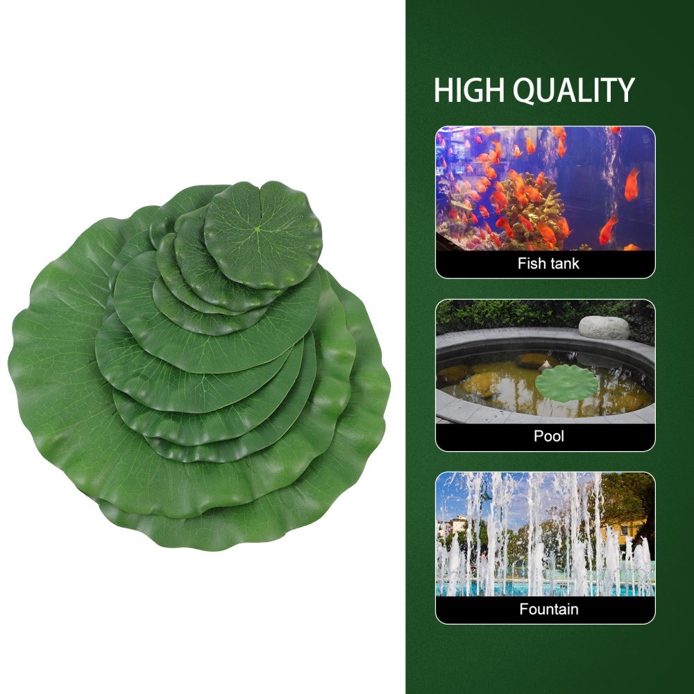 10PCS 10CM Lilly Pad Pond Artificial Floating Foam Water Artifical Lotus Leaves