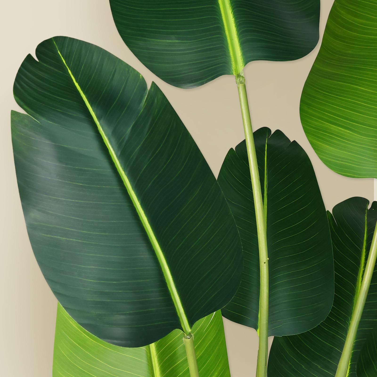 Artificial Bird of Paradise Plant 5.2Ft Fake Tropical Palm Tree with 10Trunks…