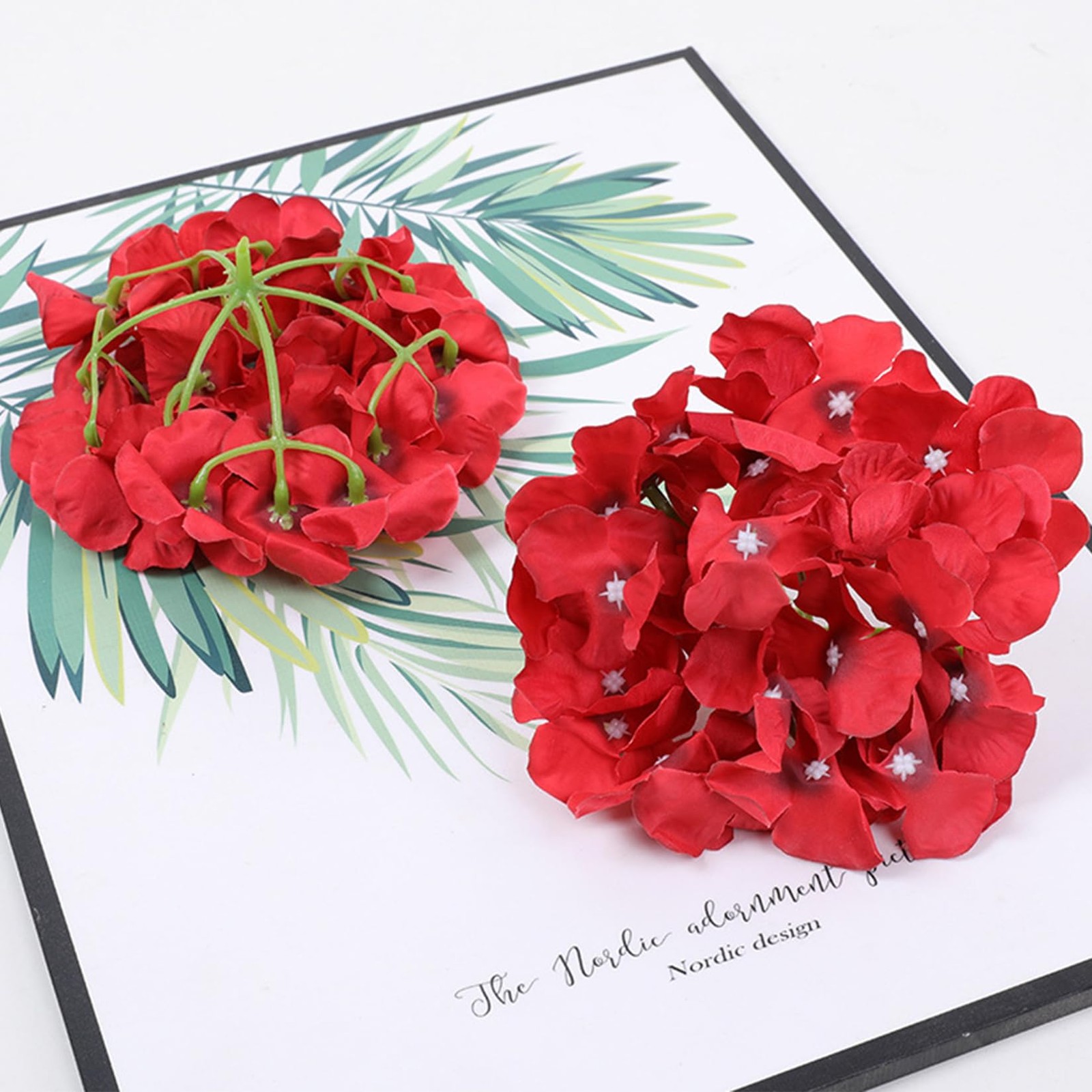 28 Pcs Silk Hydrangea Flowers Artificial Flowers 7 inch Hydrangea Head with s…