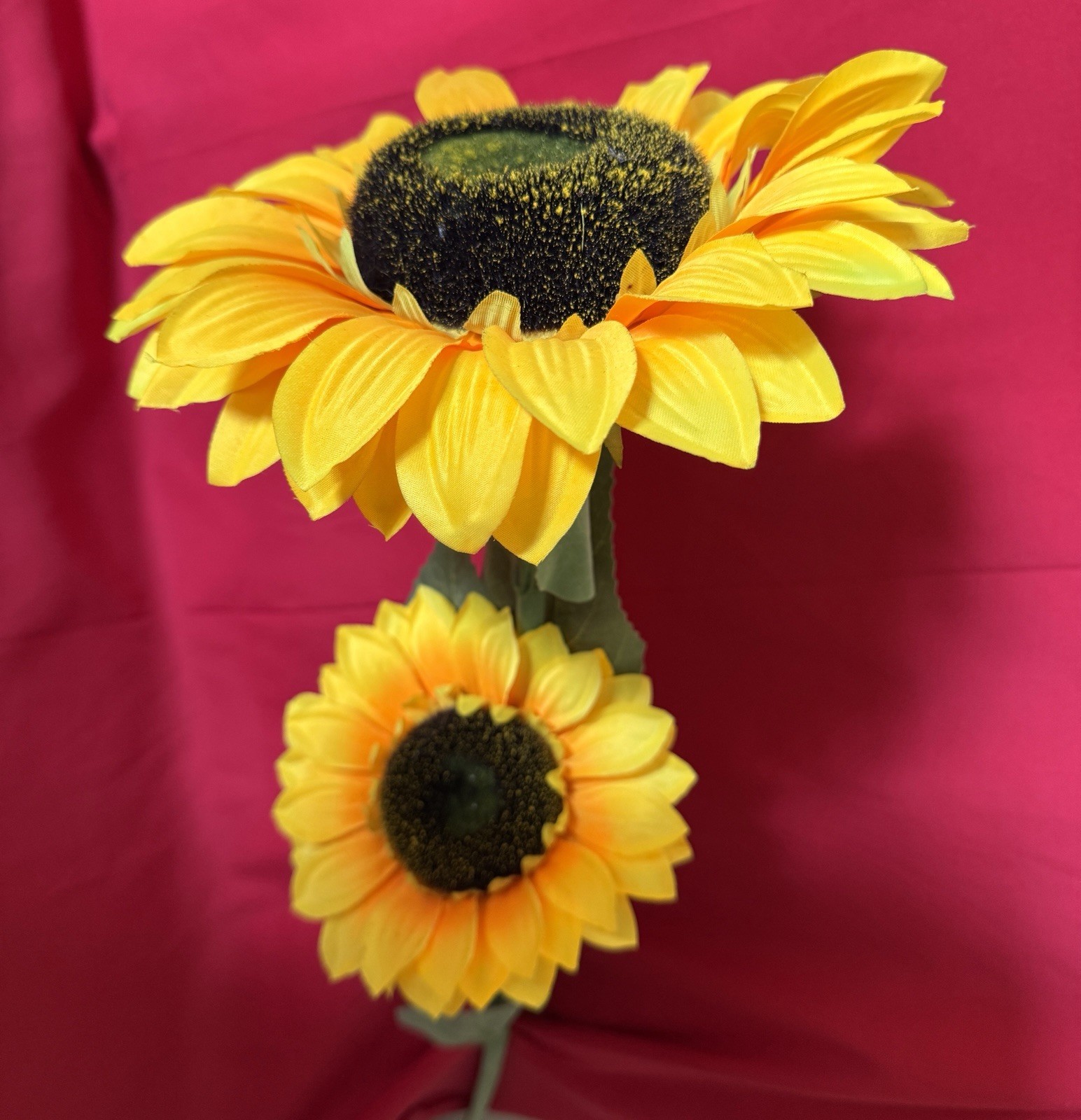 Stunning super bright Intense yellow sunflower decoration. Light Up Your Life !