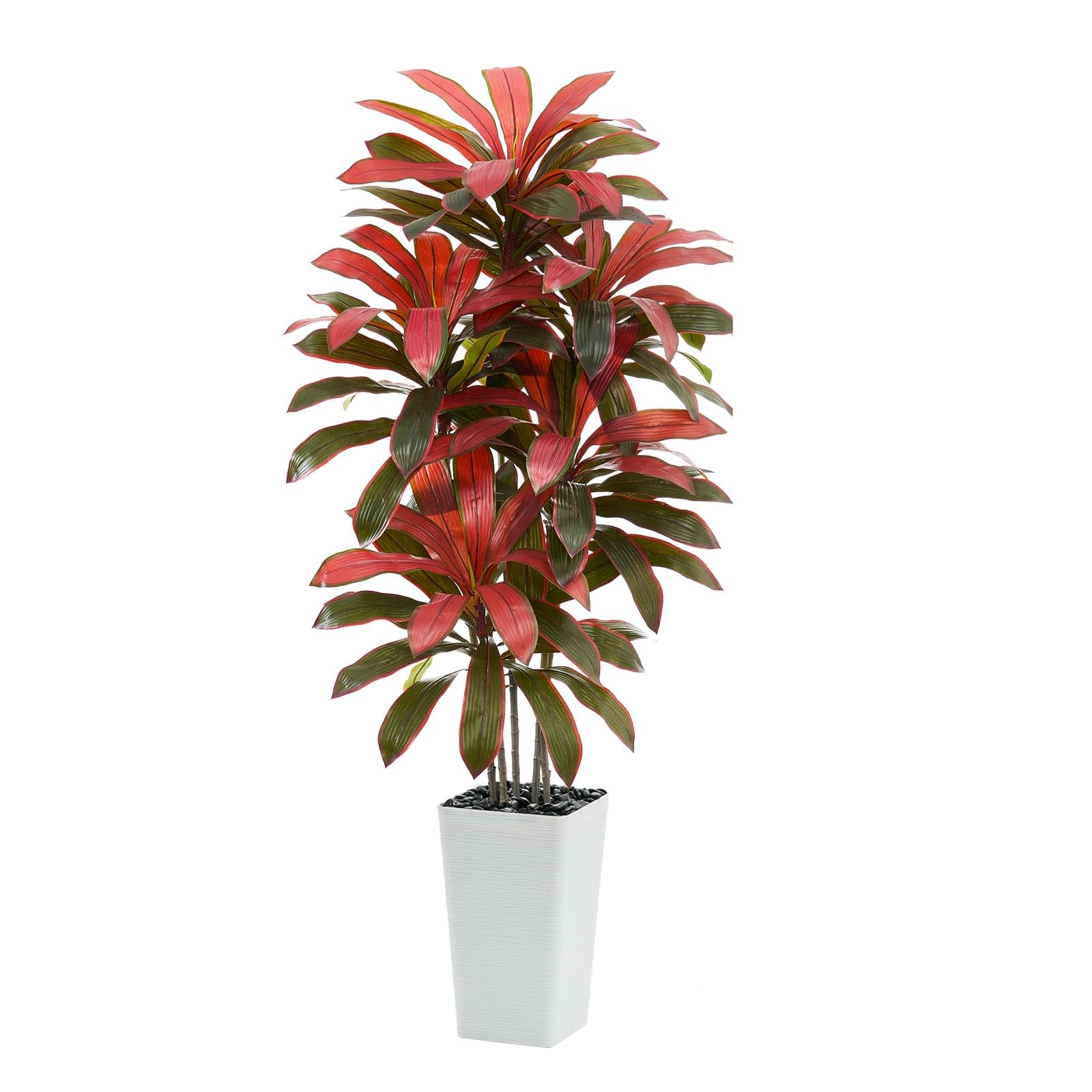 Artificial Dracaena Tree：6FT Faux Silk Tropical Yucca Floor Trees Realistic F…