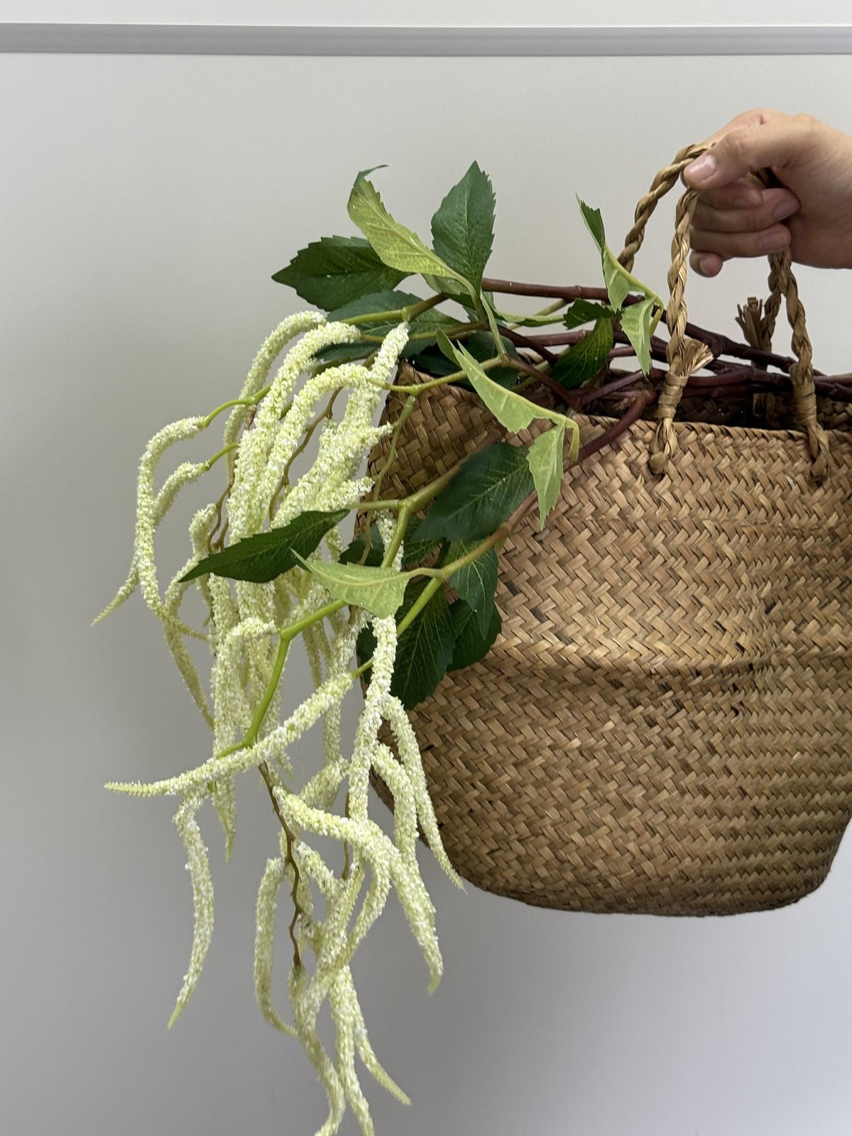 White Artificial Amaranthus Flower Fake Hanging Vine Wedding 37 Inch 3 PCS