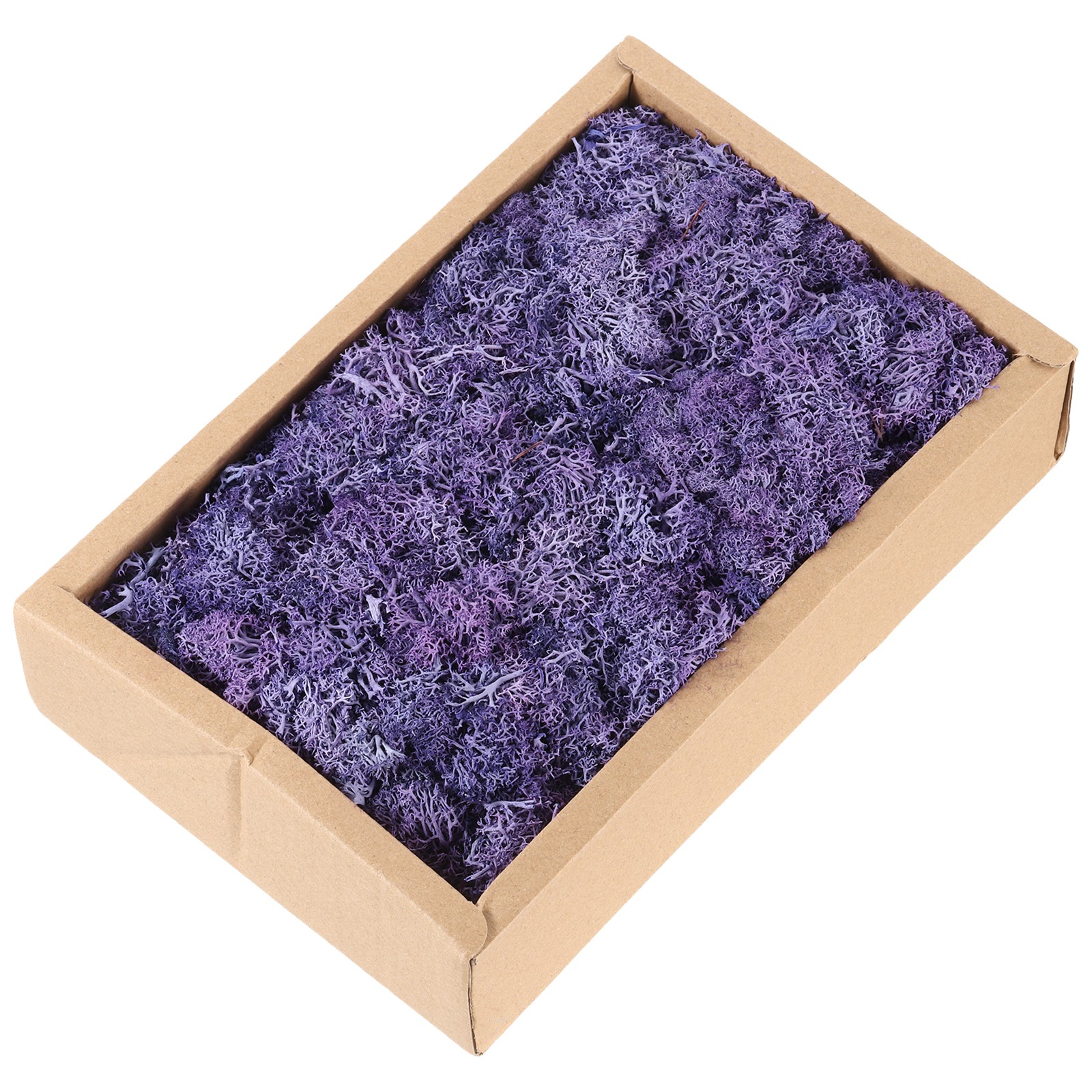 7.8oz Preserved Reindeer Moss, Purple Decorative Artificial Fake Moss