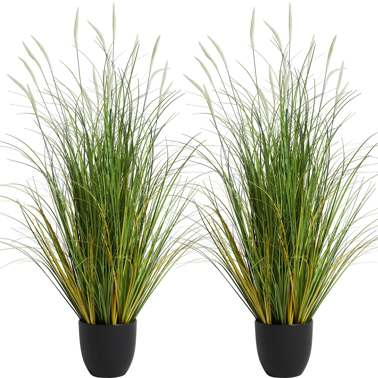 3ft 2-Pack Artificial Cattail Reed Grass, 35in Artificial Indoor Outdoor Fake…
