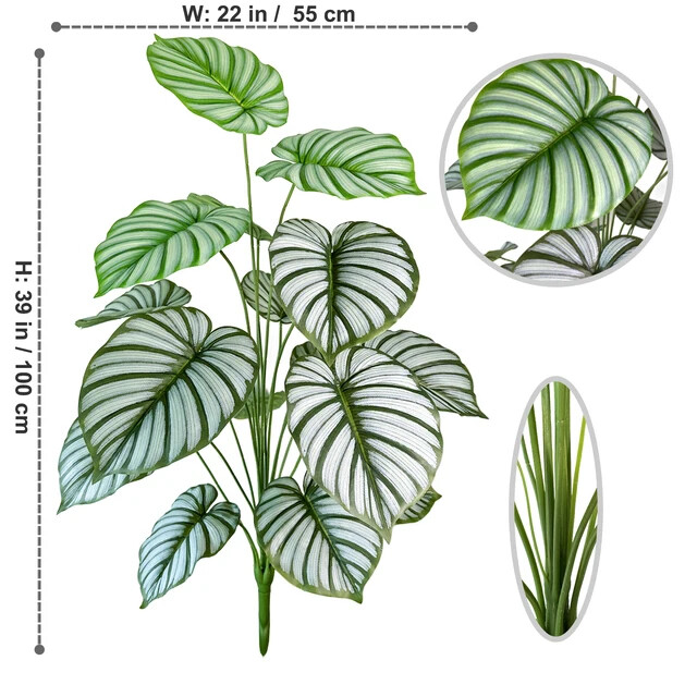 Plastic Monstera Plant Leaf Small fake plant New indoor home decor (without pot)
