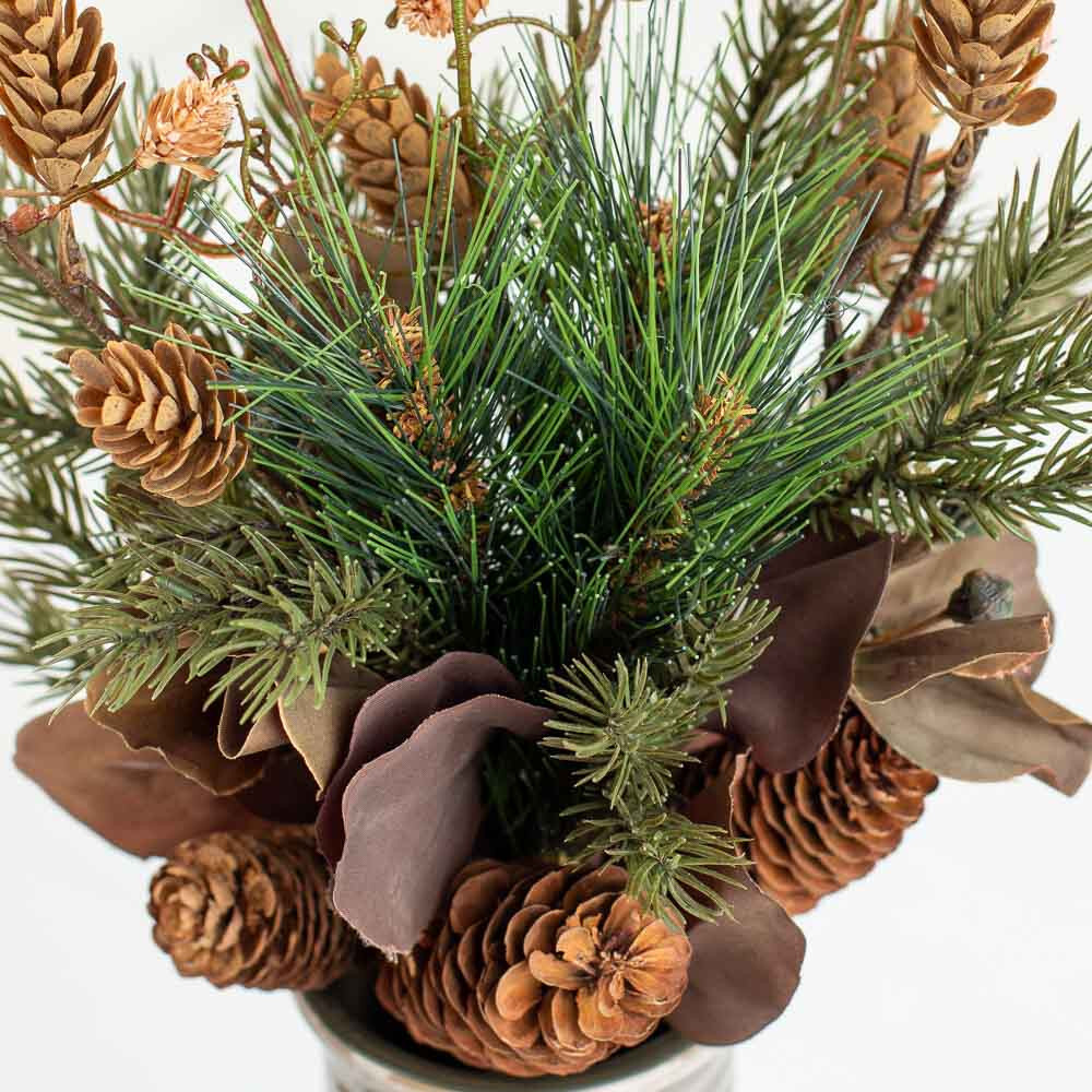 21″ Artificial Mixed Pine, Pine Cone and Eucalyptus Bundle