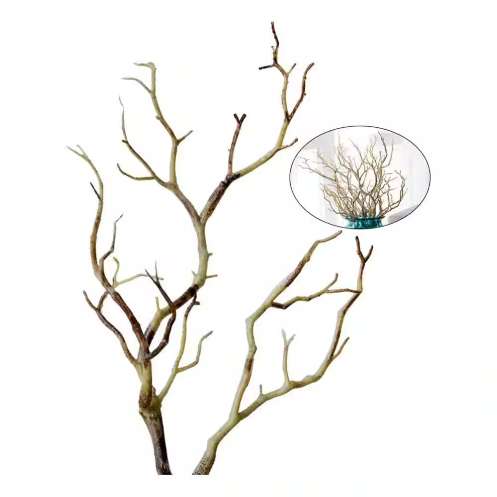 3 In. Artificial Antler Dried Tree Branches Brown Decorative Witch Antler Plasti