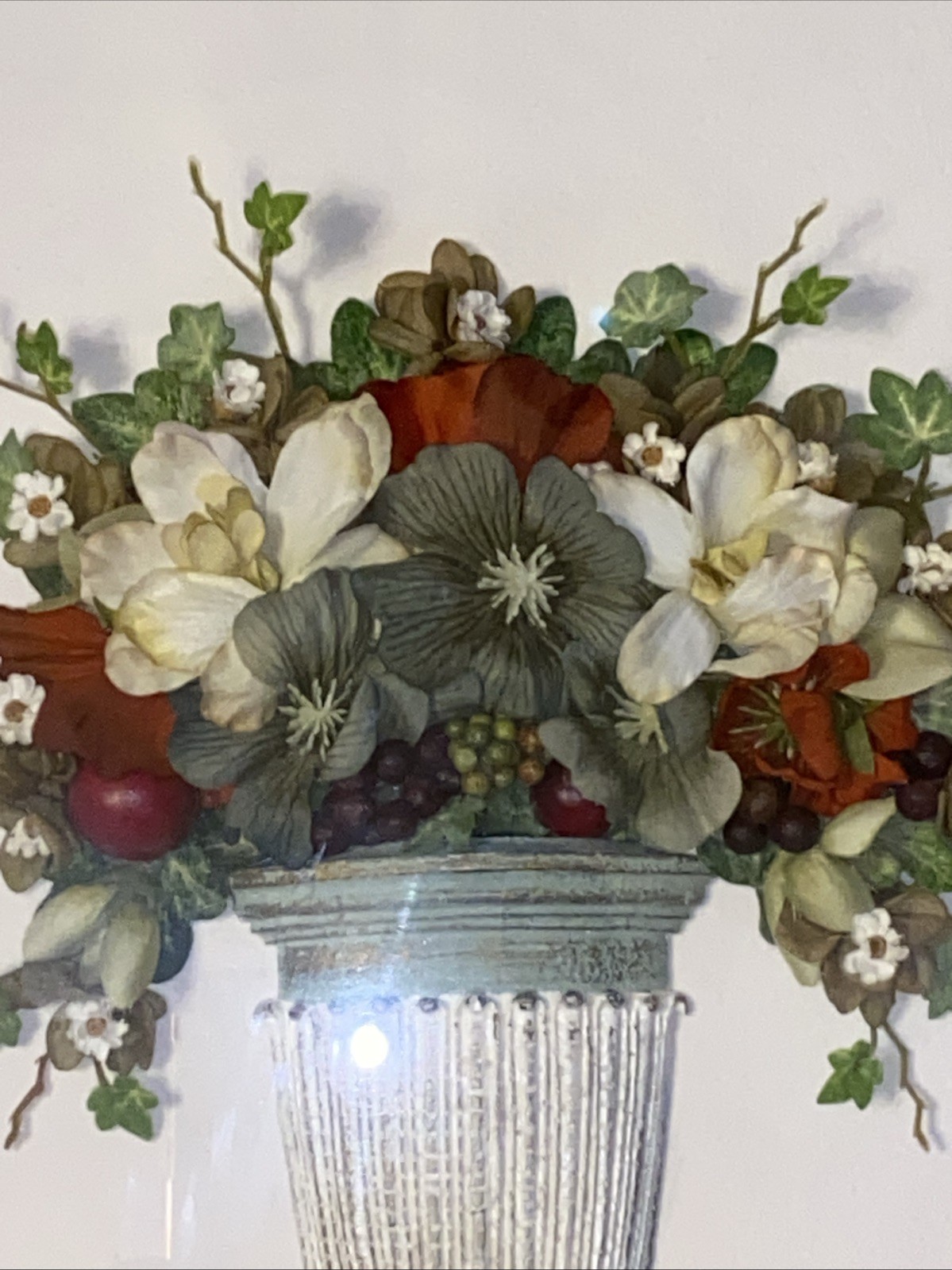 Floral Arrangement Shadowbox In Urn 19×22.5”