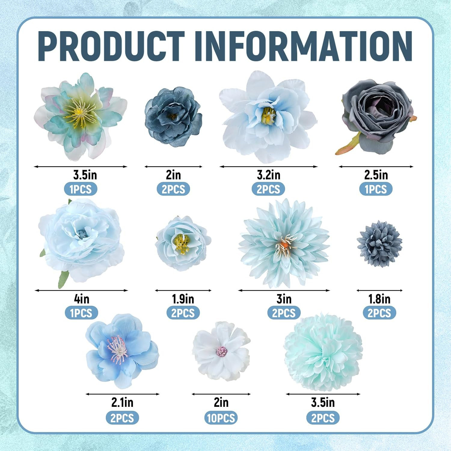 27 Pcs Small Silk Artificial Faux Flowers for DIY Craft Supplies for Wedding …