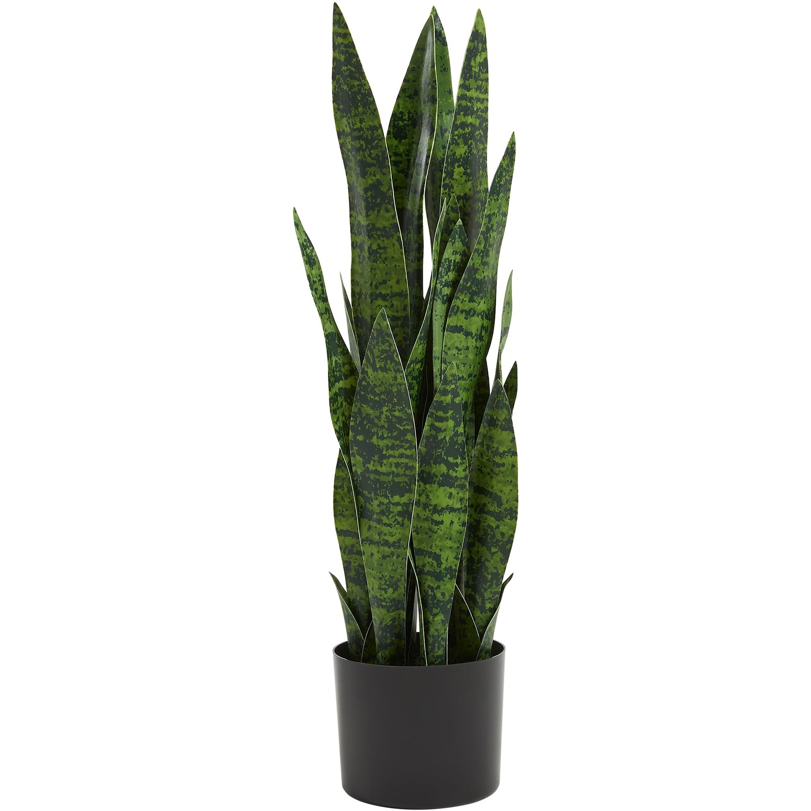 25.6” Artificial Snake Plant Sansevieria Indoor, 32 Leaves Lifelike Faux Pla…