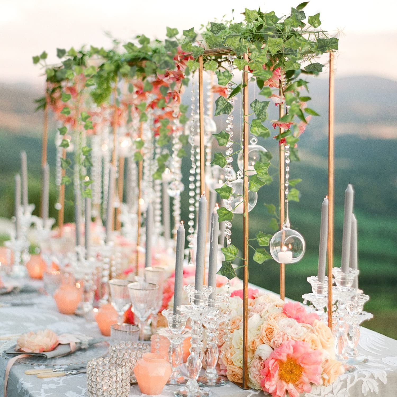24 Pack Artificial Ivy Leaves Garland – Greenery Hanging Vines for Wedding & Hom