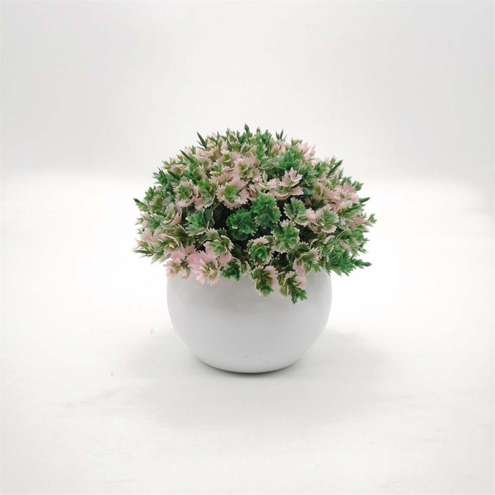 Small Sized Pine Needle Bonsai Artificial Plant 12cm for Shelf Desk Decor