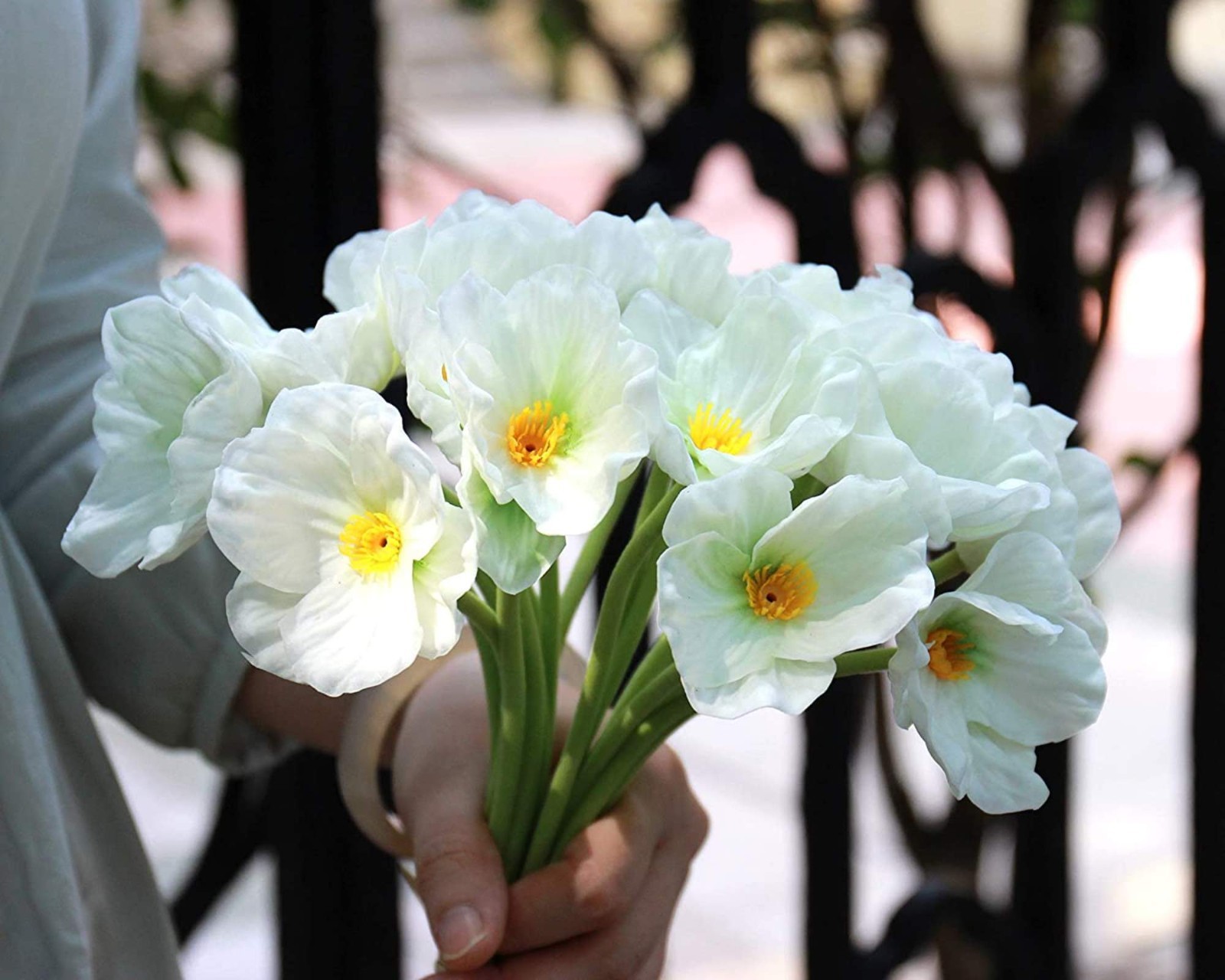 Artificial Poppy Flowers 20PCS Realistic Fake Poppies with Bendable Stems 14″