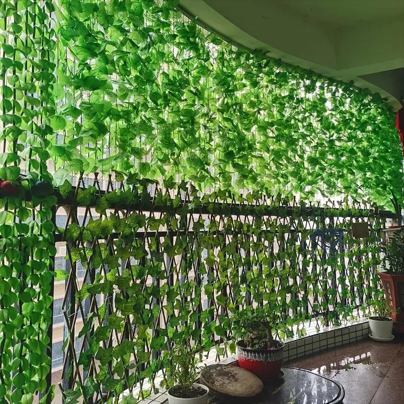 4/10M Artificial Plant Green Ivy Leaf Garland Fake Plant Creeper Hanging Vine Ou
