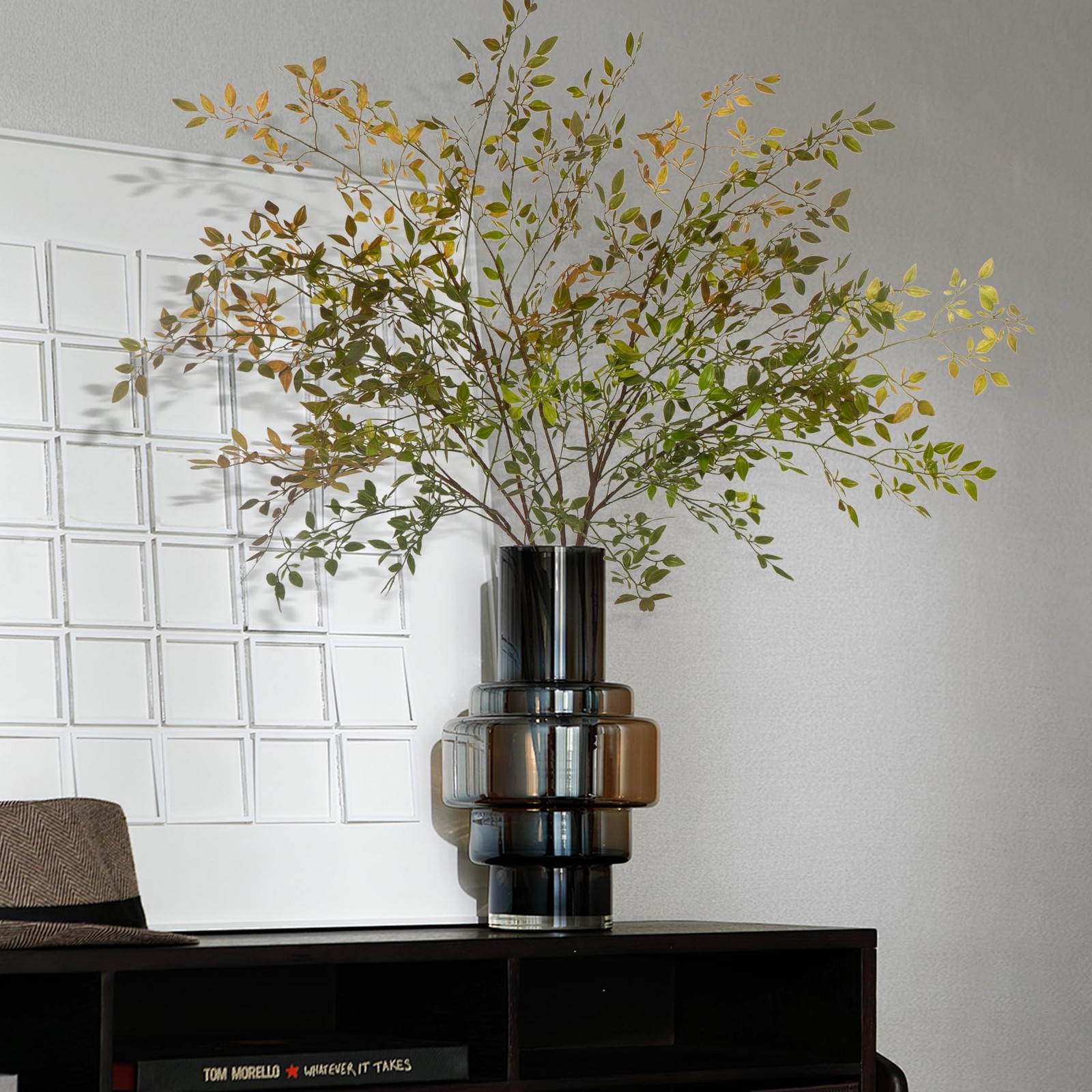 Fake Plants Eucalyptus Stems,Plastics Ficus Stems for Vase Artificial Plants,…