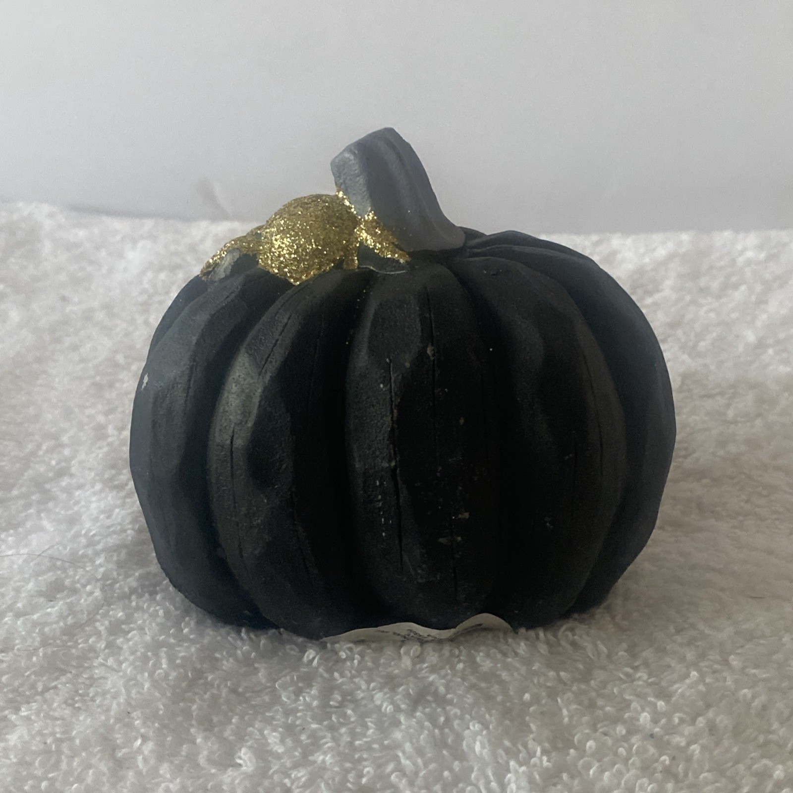Autumn/Fall Black Pumpkin Gold Glitter TableTop “EEK”Decor (SHIPS IN 24 HOURS)