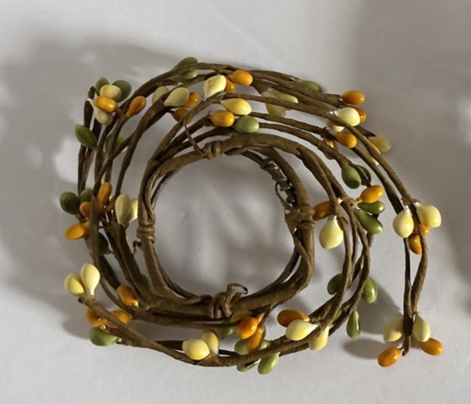4 Sizes Fall Pip Berry Candle Ring Wreath Country Autumn