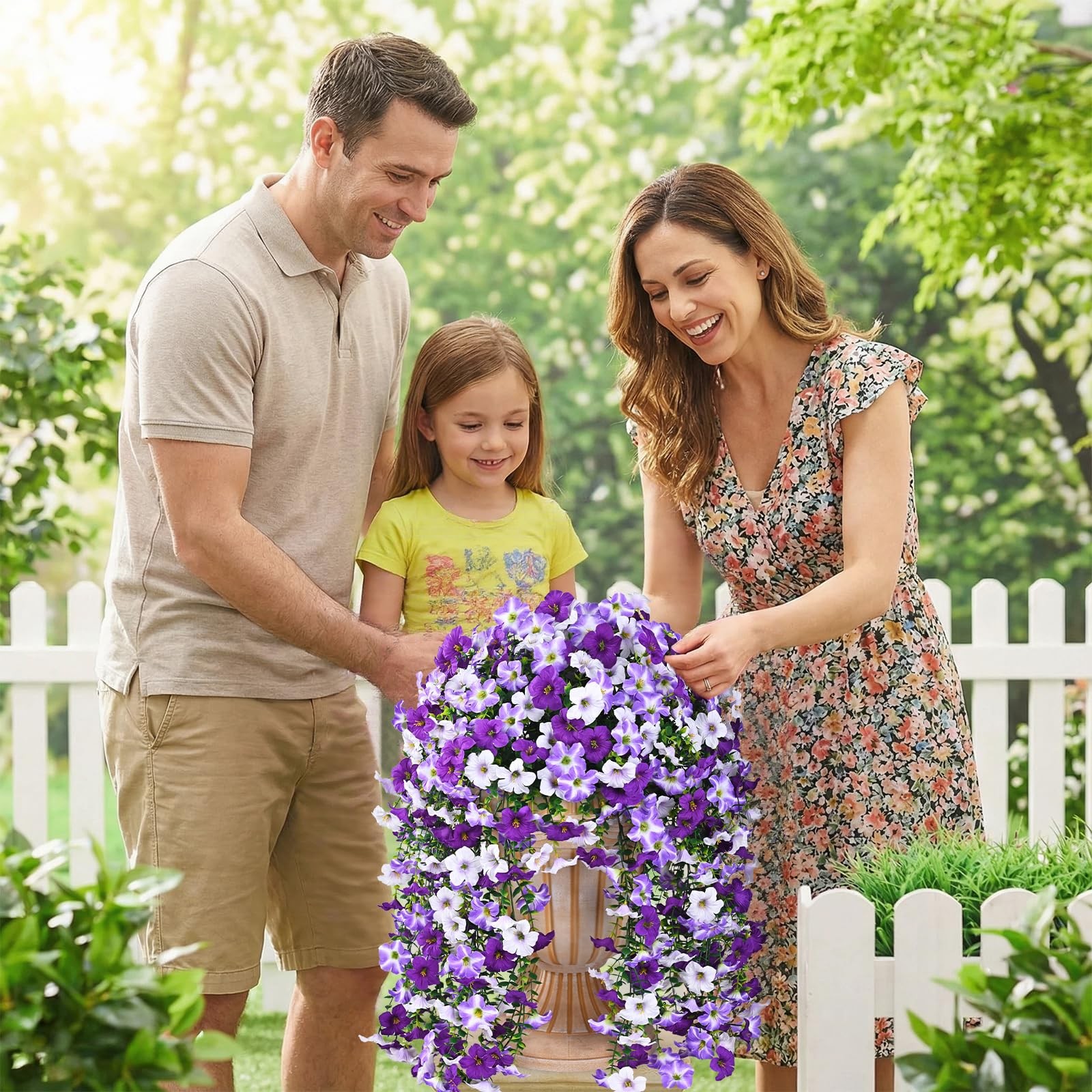 Realistic Artificial Flowers for Outdoors, 2 PCS Full UV Resistant Artificial…
