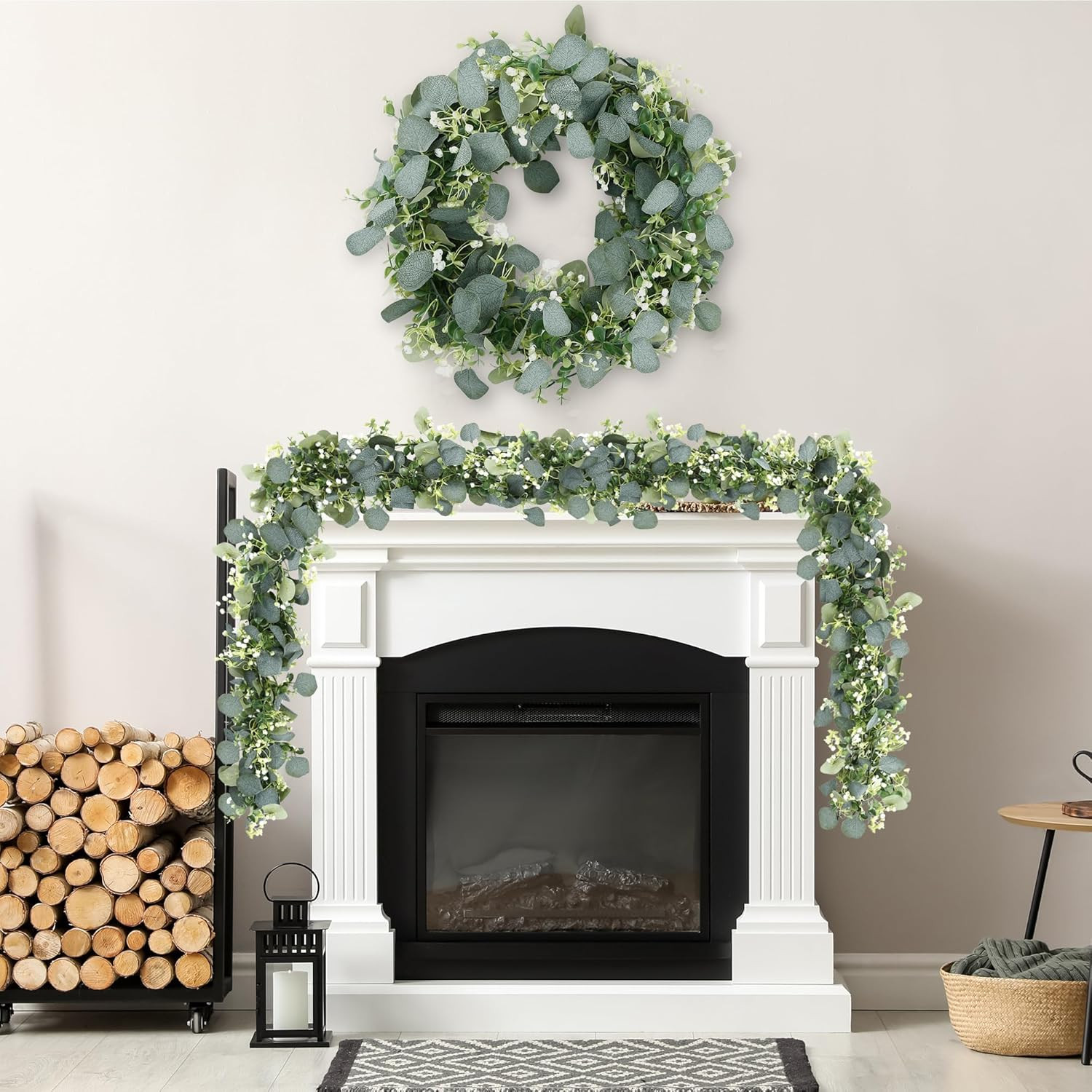 6 Pack Artificial Eucalyptus Garland Eucalyptus Leaves Vines Greenery Garland Fa