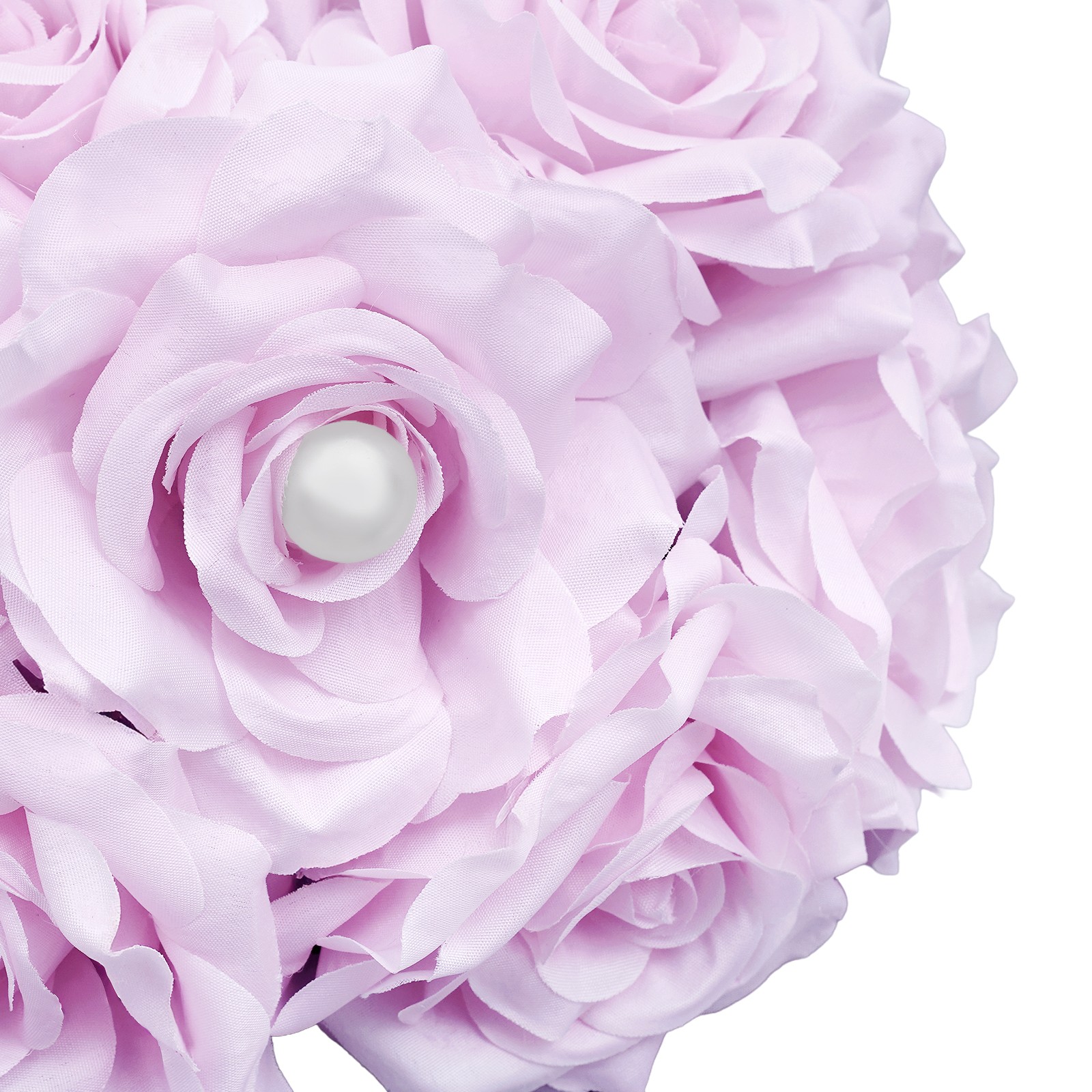 10 PCS Artificial Flower Ball, Pinkish Purple Floral Bouquet, Handmade Rose Ball