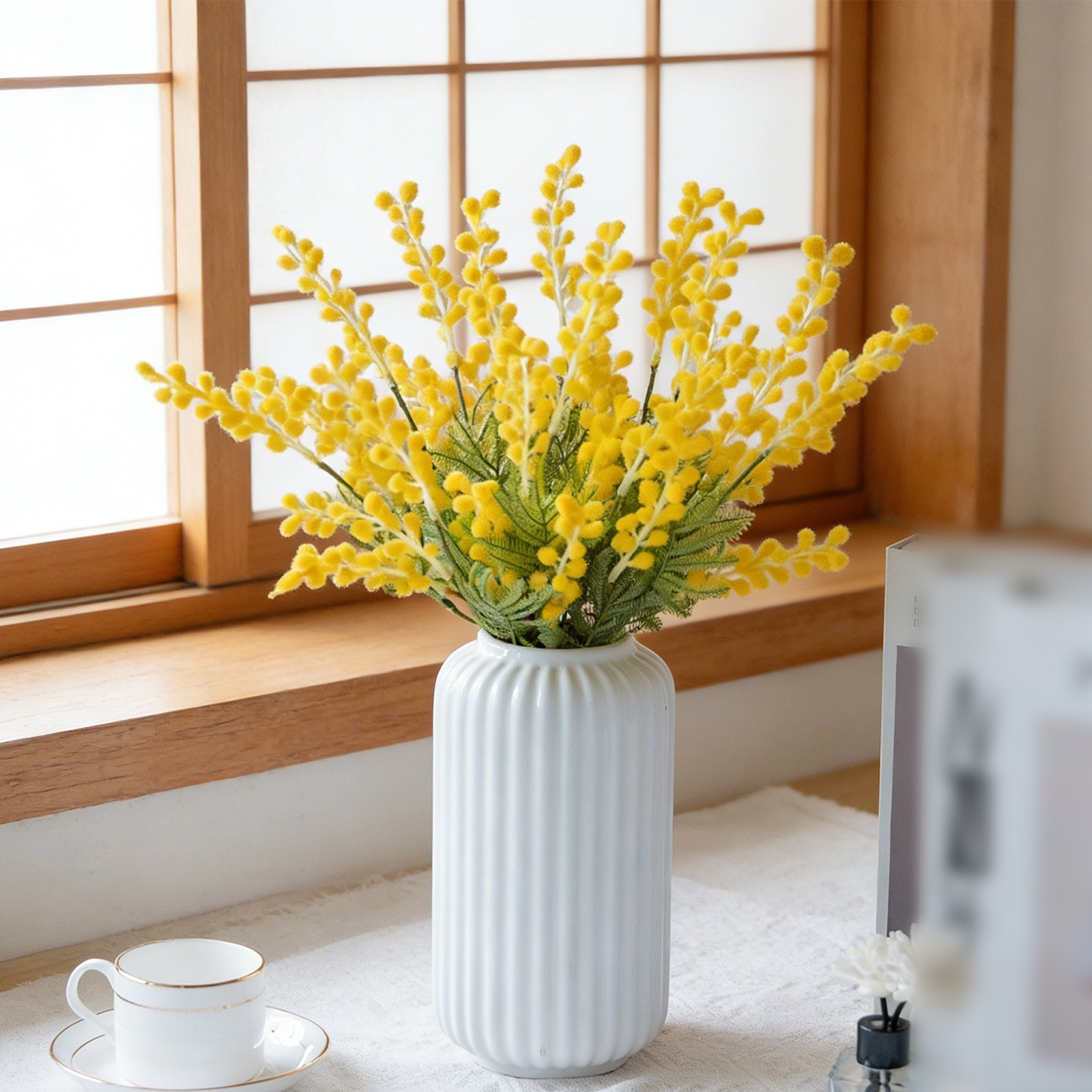 Acacia Silk Flowers Weddings Parties Flexible Stems Soft Touch Texture
