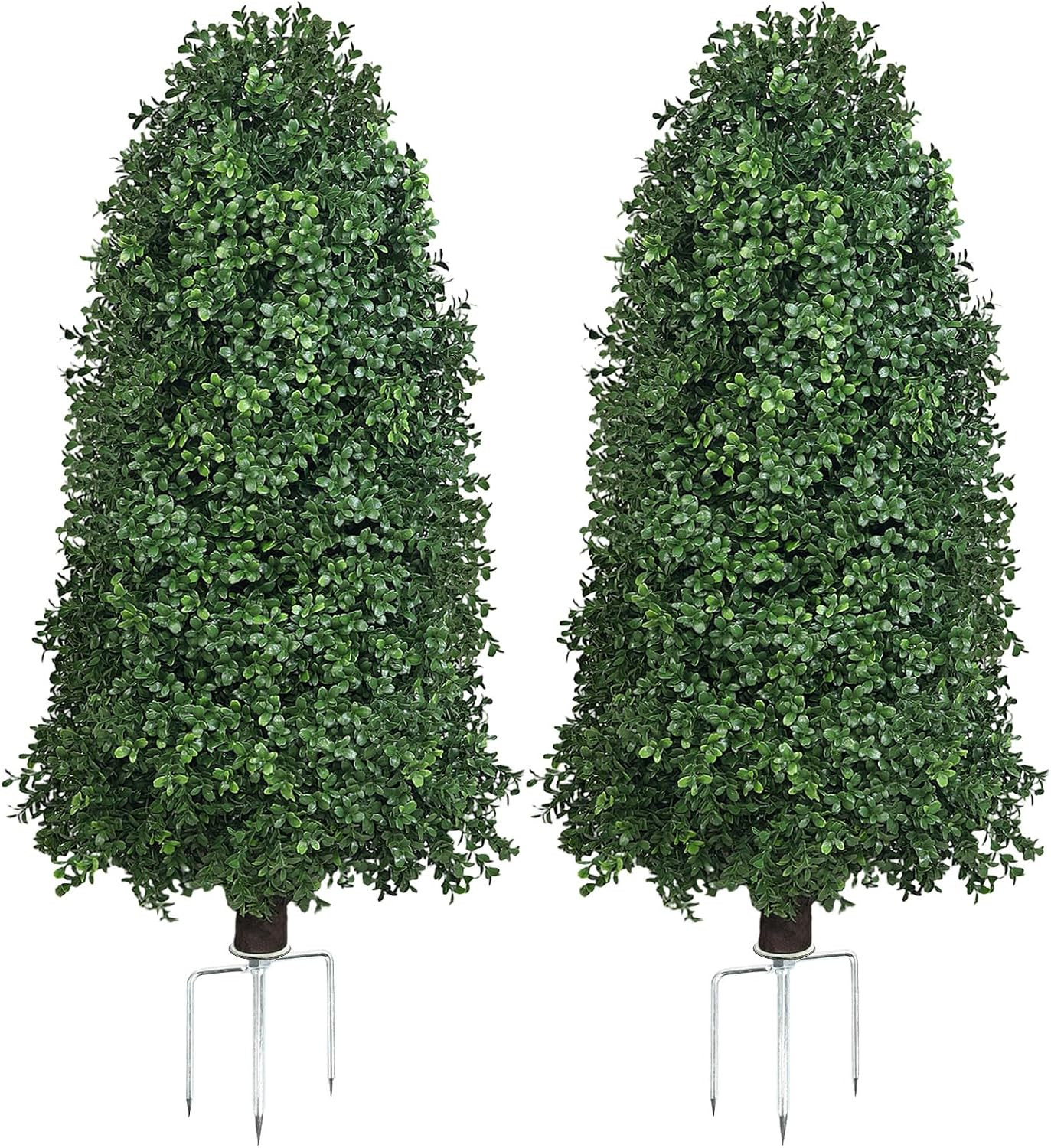UV-Resistant Boxwood Topiary Bush 2-Pack – 3FT Outdoor Decor