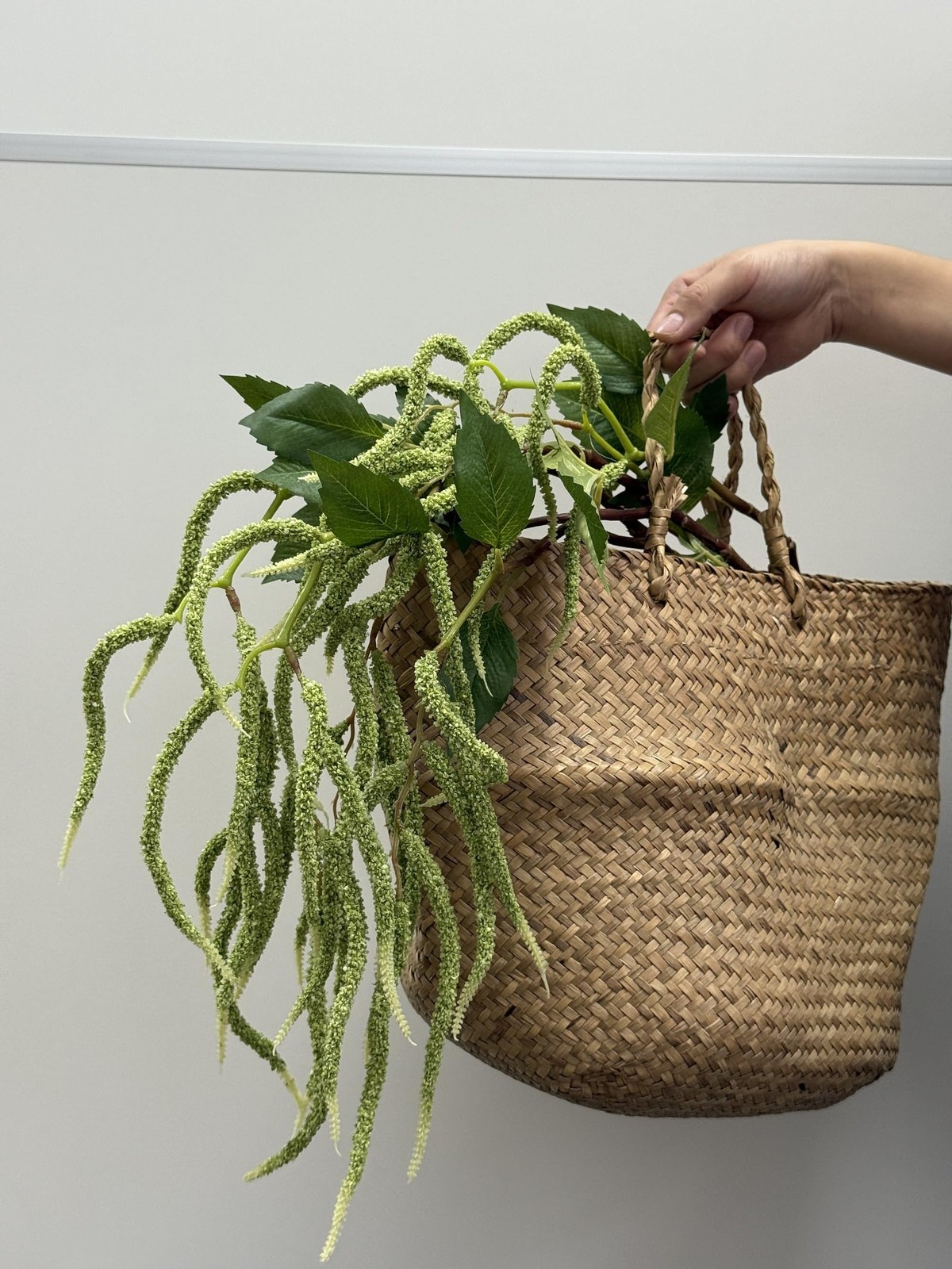 3Pcs Artificial Amaranthus Flower Fake Hanging Green for Wedding Bouquets Hom…