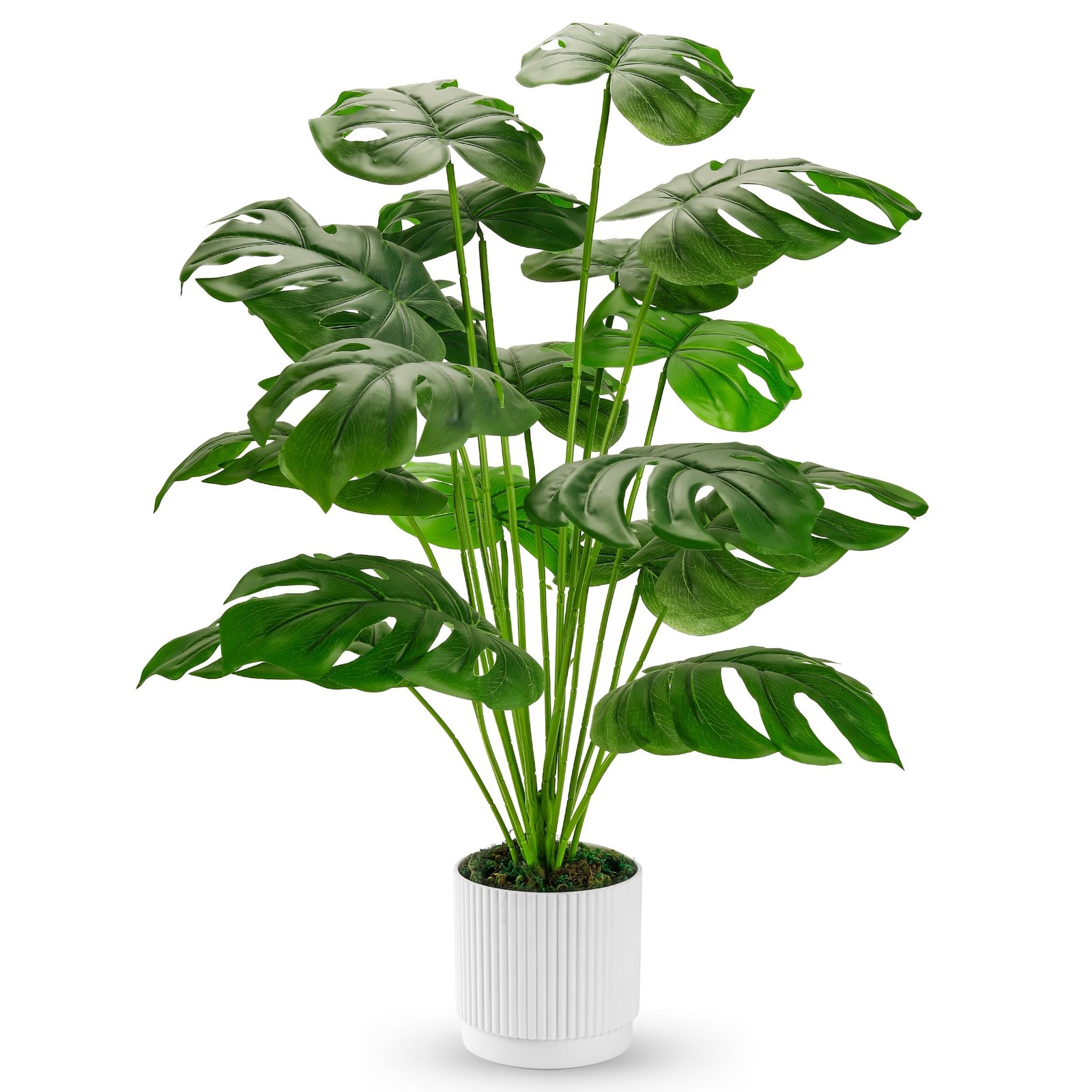 28in Fake Monstera Tree, Large Faux Plant, Porch Living Room Decor, Green