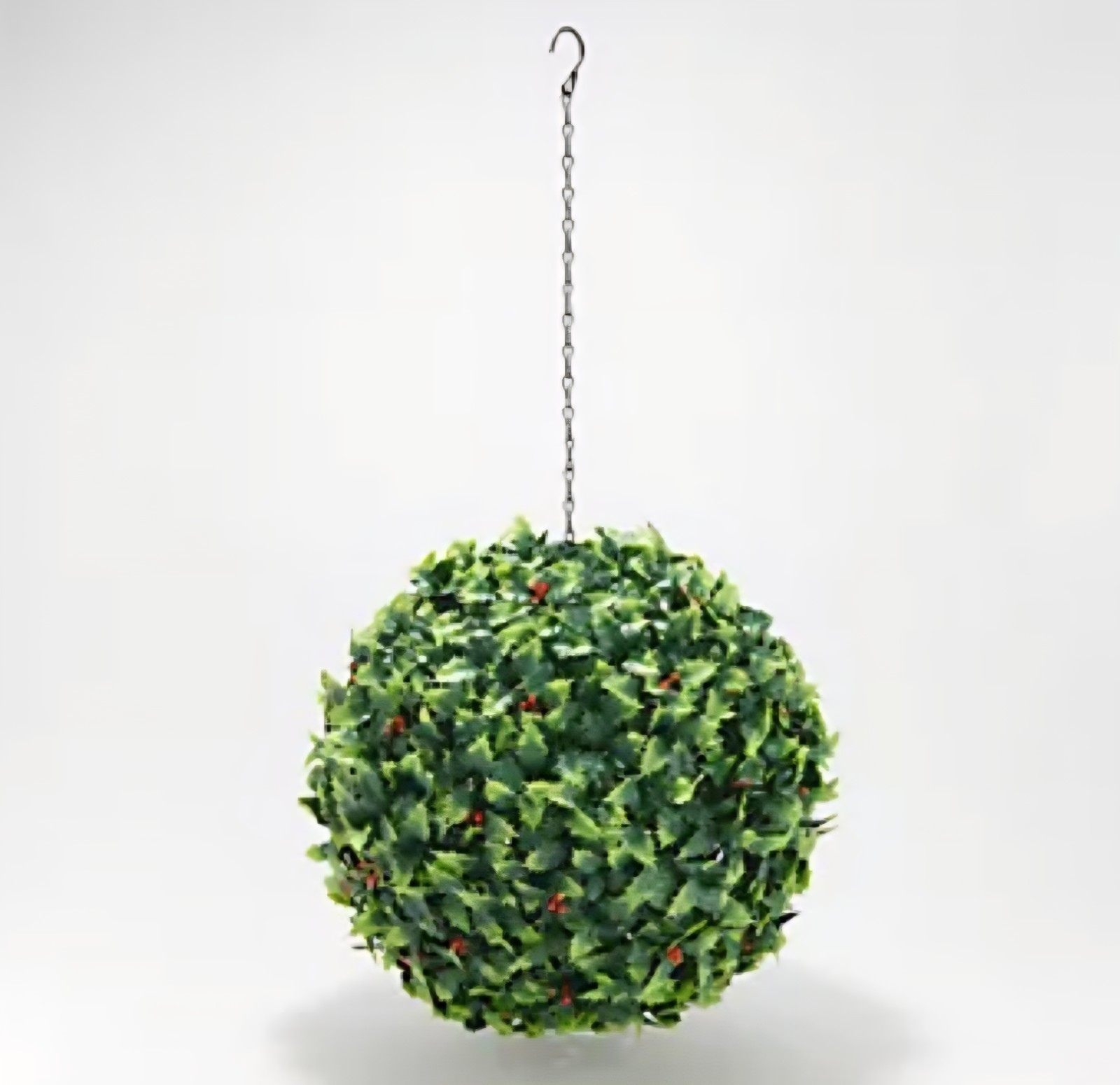 2 Wicker Park 13″ Holly Leaf Spheres Faux Flower Indoor Outdoor Garden NIOB