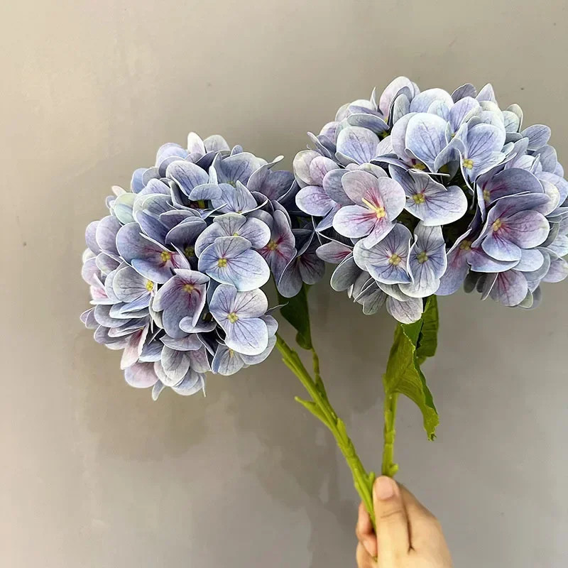New Hydrangea Artificial Flower Real Touch Moisturizing Fake Flower Bouquet for