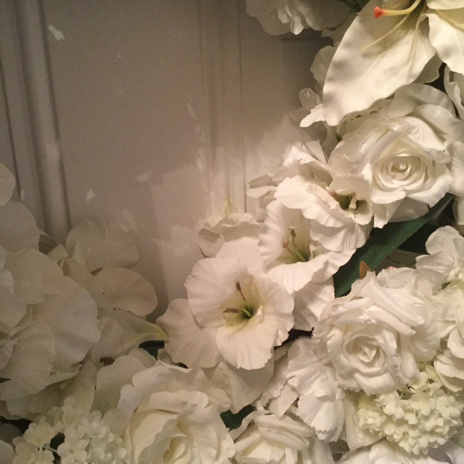 Modern 24” Pure White Wreath, Wedding, Bridal, Peaceful, And Keepsake